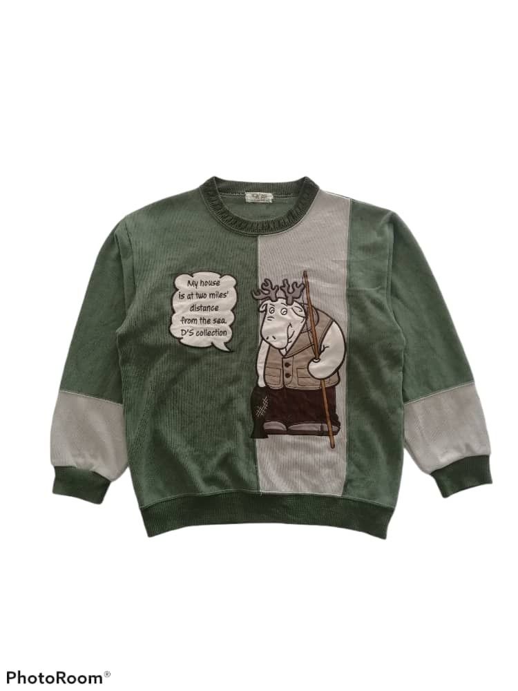 Japanese Brand D's Vintage Sweatshirts / Patchwork Sweatshirts Size US M / EU 48-50 / 2 - 1 Thumbnail