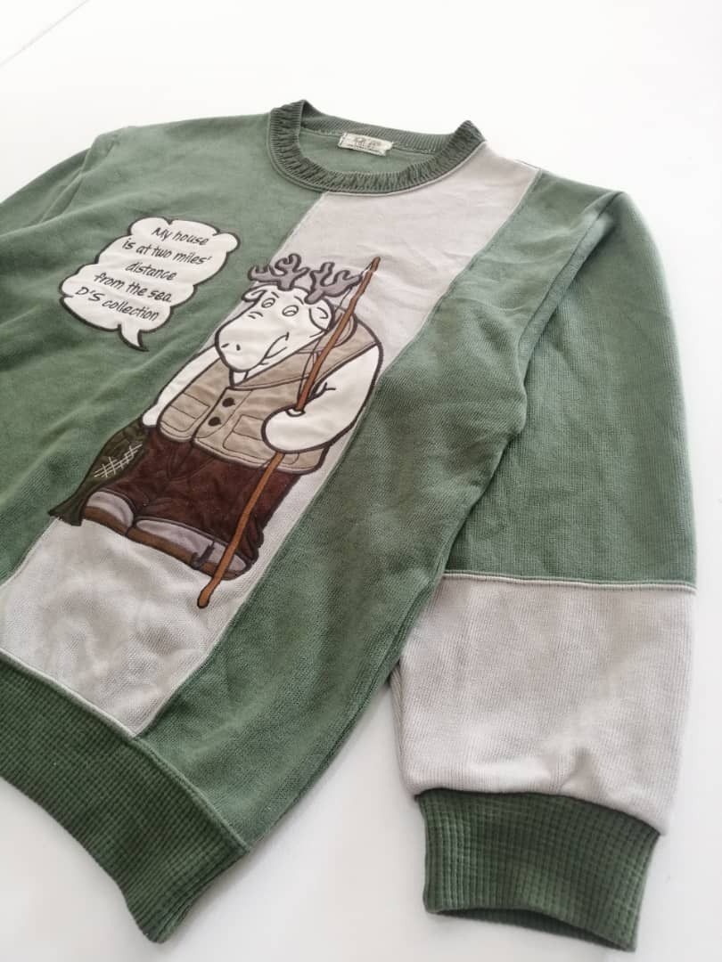 Japanese Brand D's Vintage Sweatshirts / Patchwork Sweatshirts Size US M / EU 48-50 / 2 - 6 Thumbnail