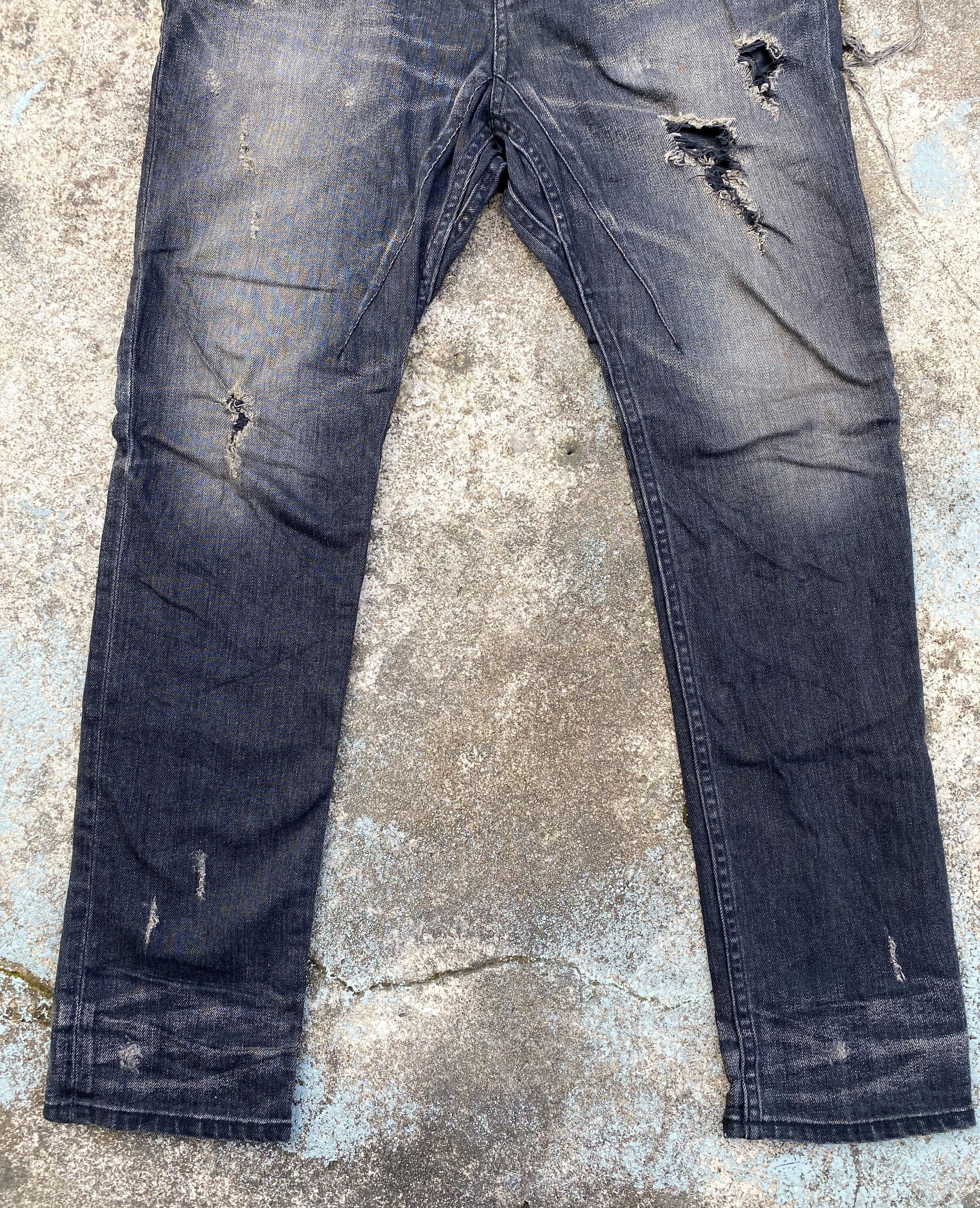 Japanese Brand Crazy Hardcore Spike Seditionaries Black Wash Jeans Size US 34 / EU 50 - 5 Thumbnail