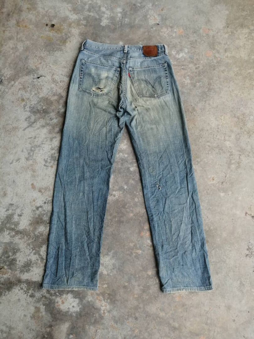 Levi's Faded Blue Vintage Levi's 502 Distressed Denim 29x31 Size US 29 - 2 Thumbnail