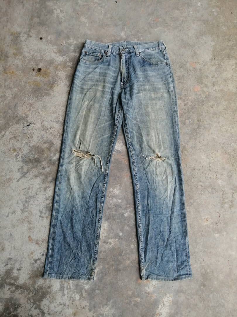 Levi's Faded Blue Vintage Levi's 502 Distressed Denim 29x31 Size US 29 - 1 Thumbnail