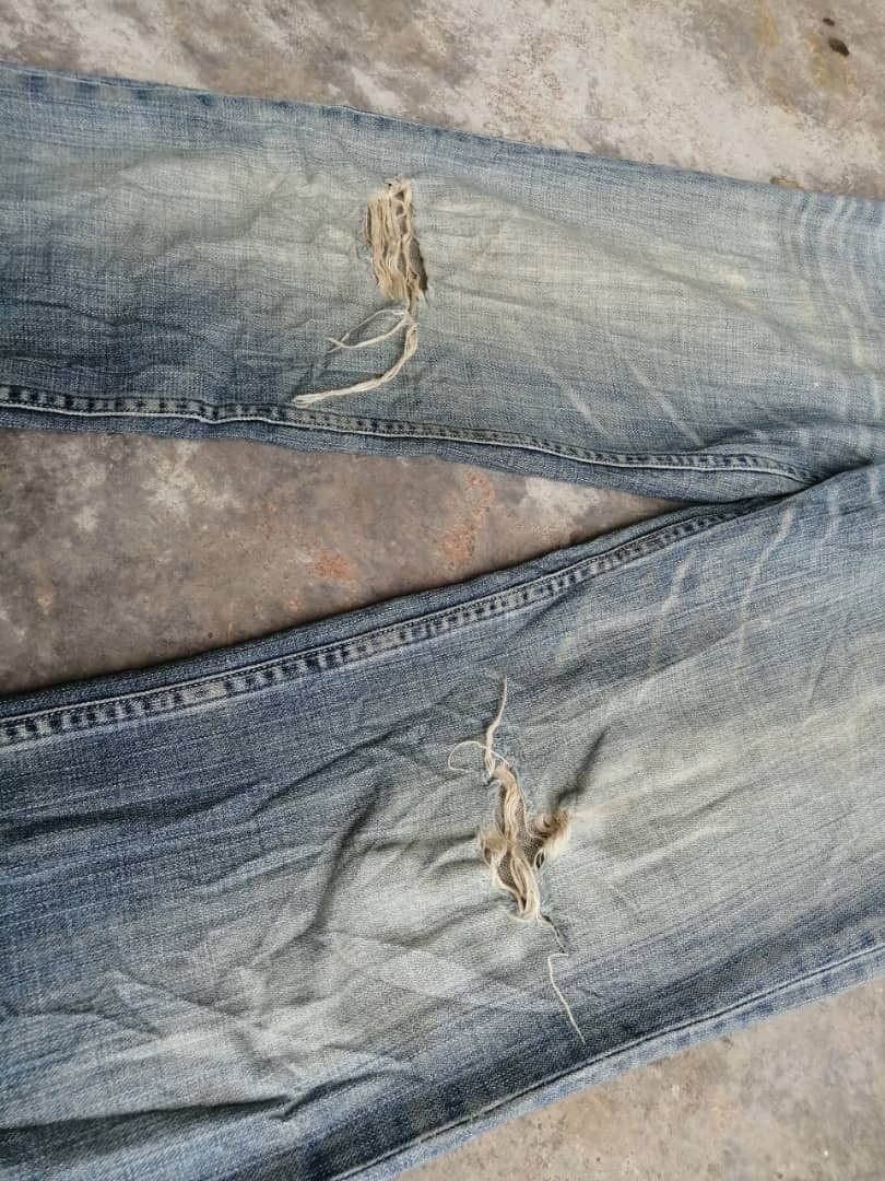Levi's Faded Blue Vintage Levi's 502 Distressed Denim 29x31 Size US 29 - 4 Thumbnail