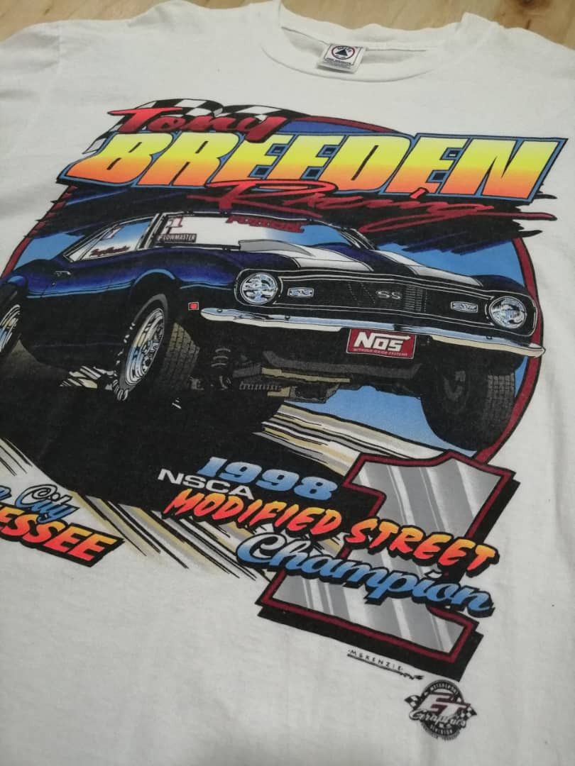NASCAR × Vintage Vintage 90s Tony Breeden Racing Tees 90's Size US L / EU 52-54 / 3 - 5 Thumbnail