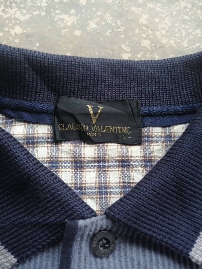 Valentino × Vintage Vintage Claudio Valentino Paris Collar Sweatshirt Size US L / EU 52-54 / 3 - 6 Thumbnail