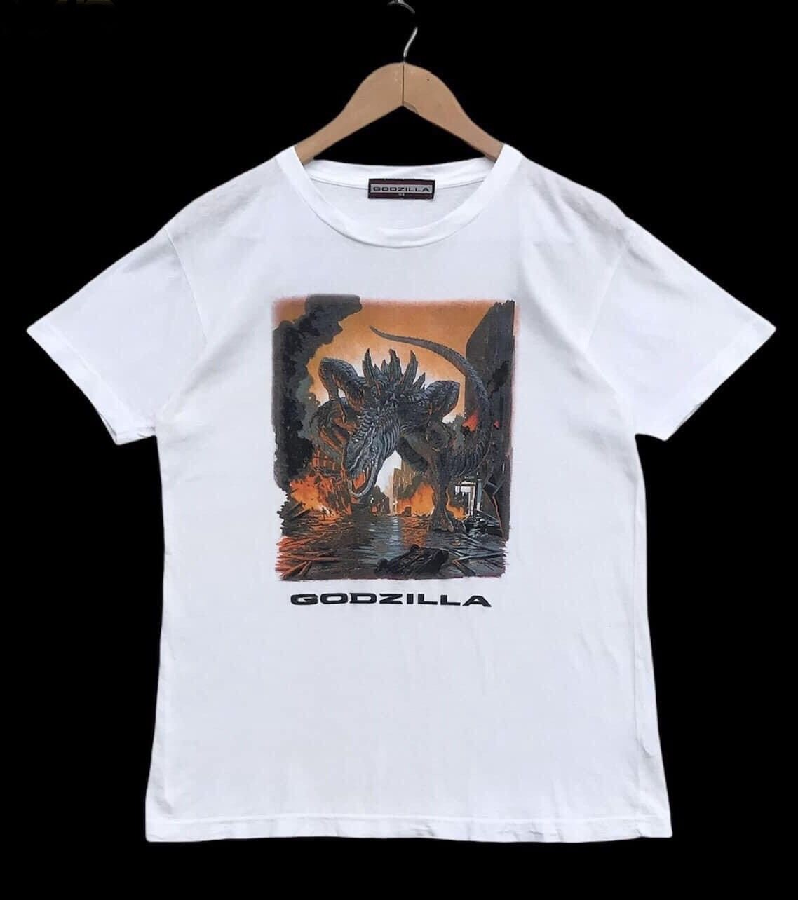 image of Movie x Vintage Godzilla in White, Men's (Size Small)