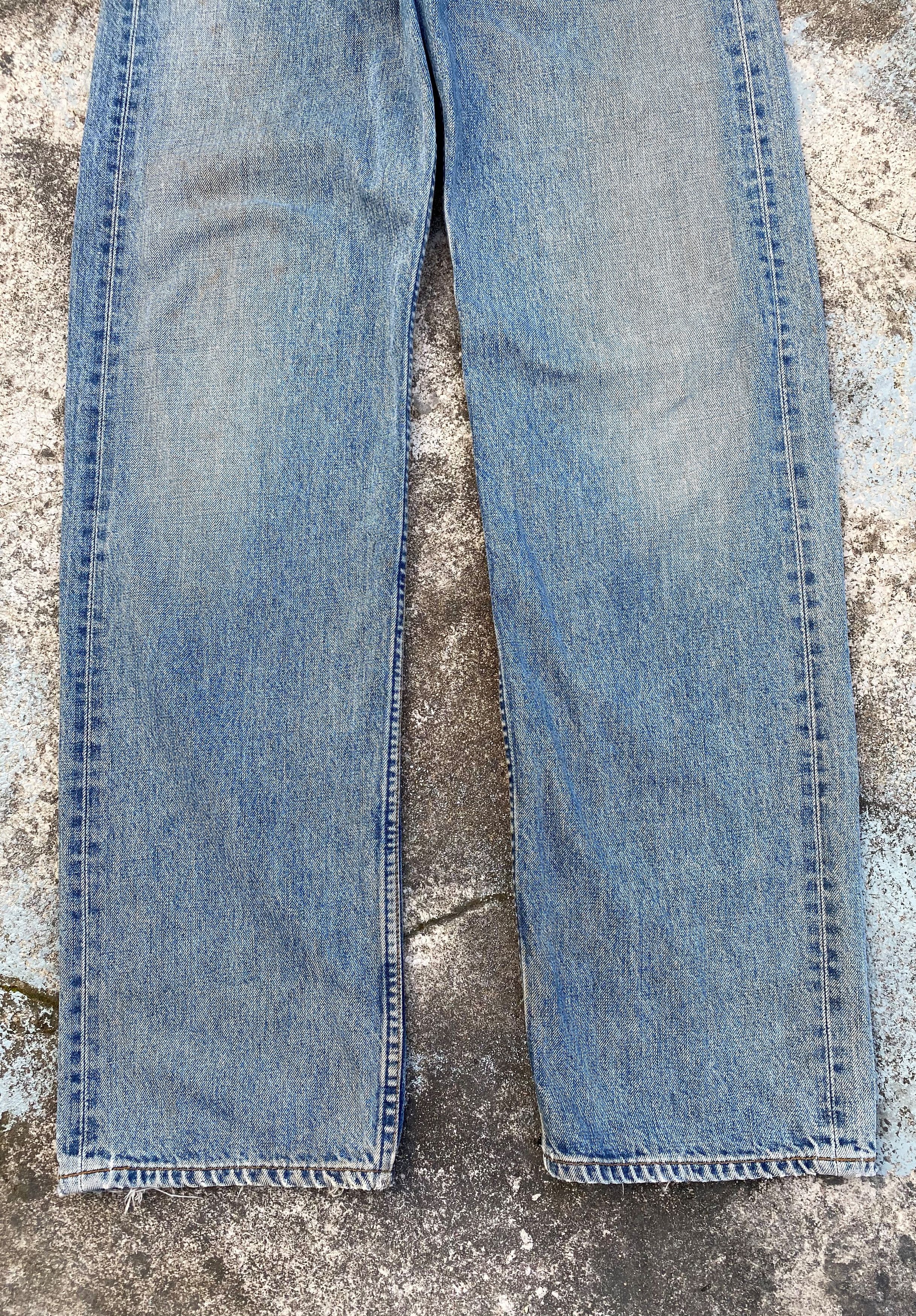 Levi's × Vintage 90s Vintage Light Blue Wash Levis 504 Redline Size US 29 - 5 Thumbnail