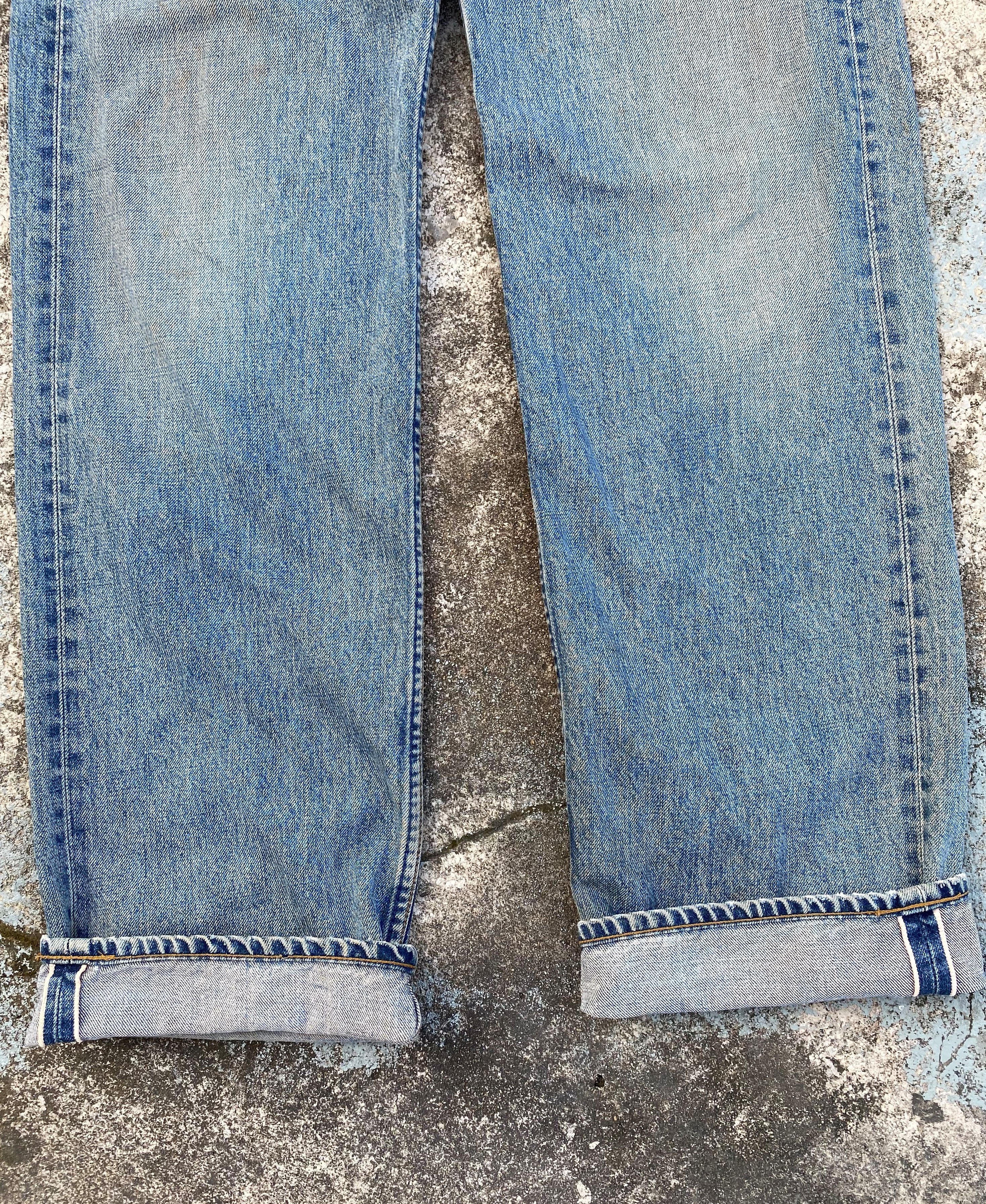 Levi's × Vintage 90s Vintage Light Blue Wash Levis 504 Redline Size US 29 - 4 Thumbnail