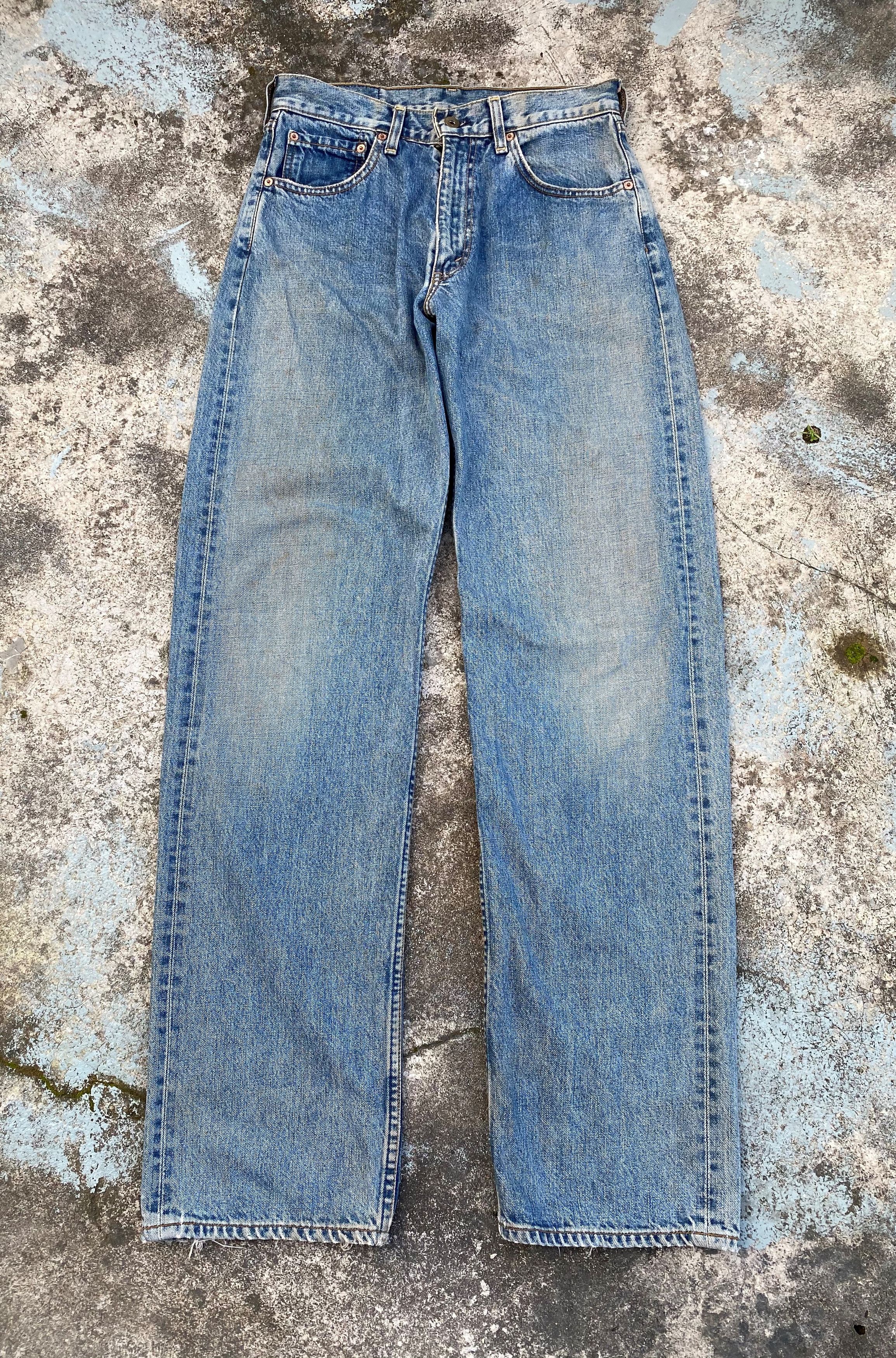 Levi's × Vintage 90s Vintage Light Blue Wash Levis 504 Redline Size US 29 - 2 Thumbnail