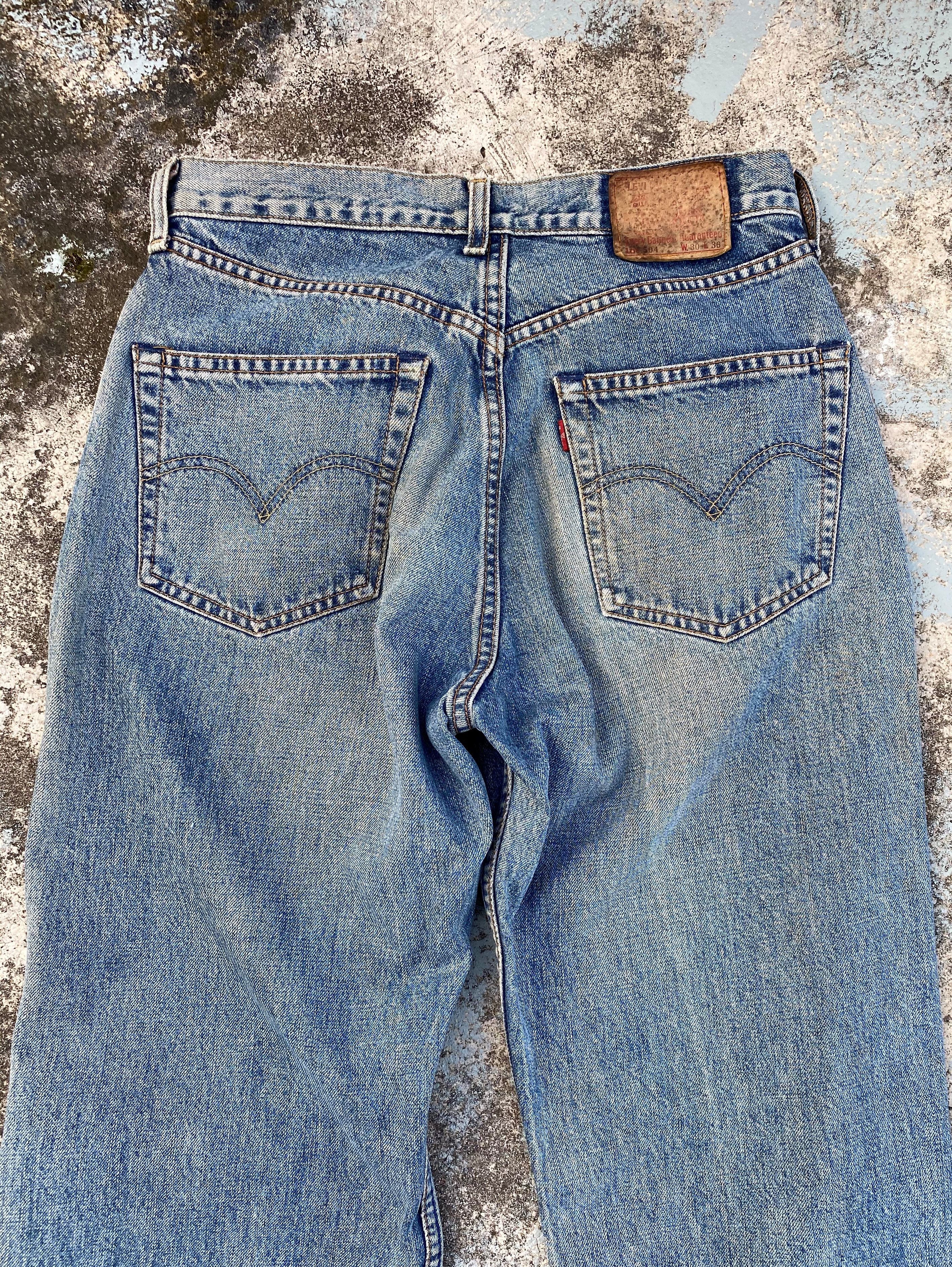 Levi's × Vintage 90s Vintage Light Blue Wash Levis 504 Redline Size US 29 - 15 Thumbnail
