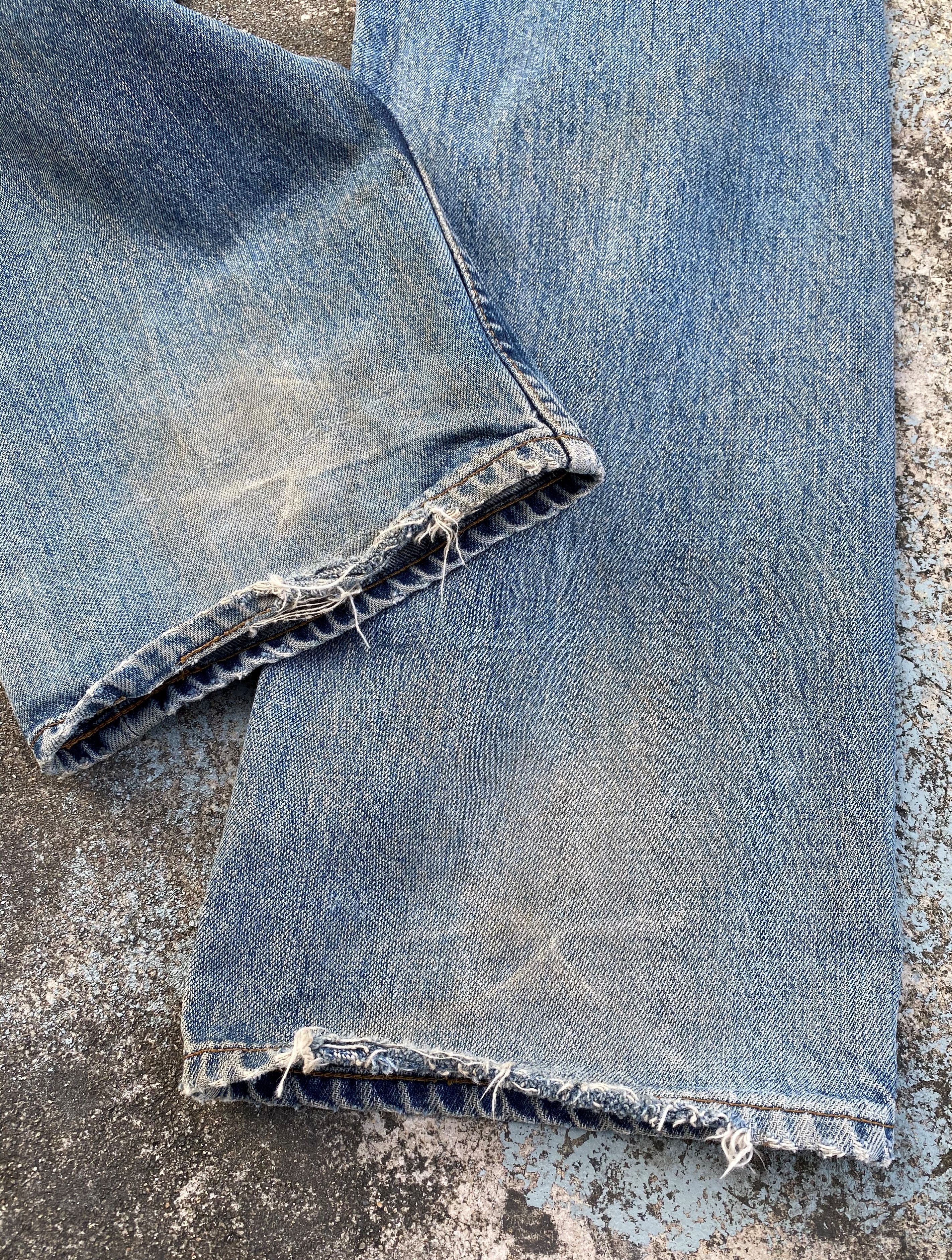 Levi's × Vintage 90s Vintage Light Blue Wash Levis 504 Redline Size US 29 - 18 Thumbnail