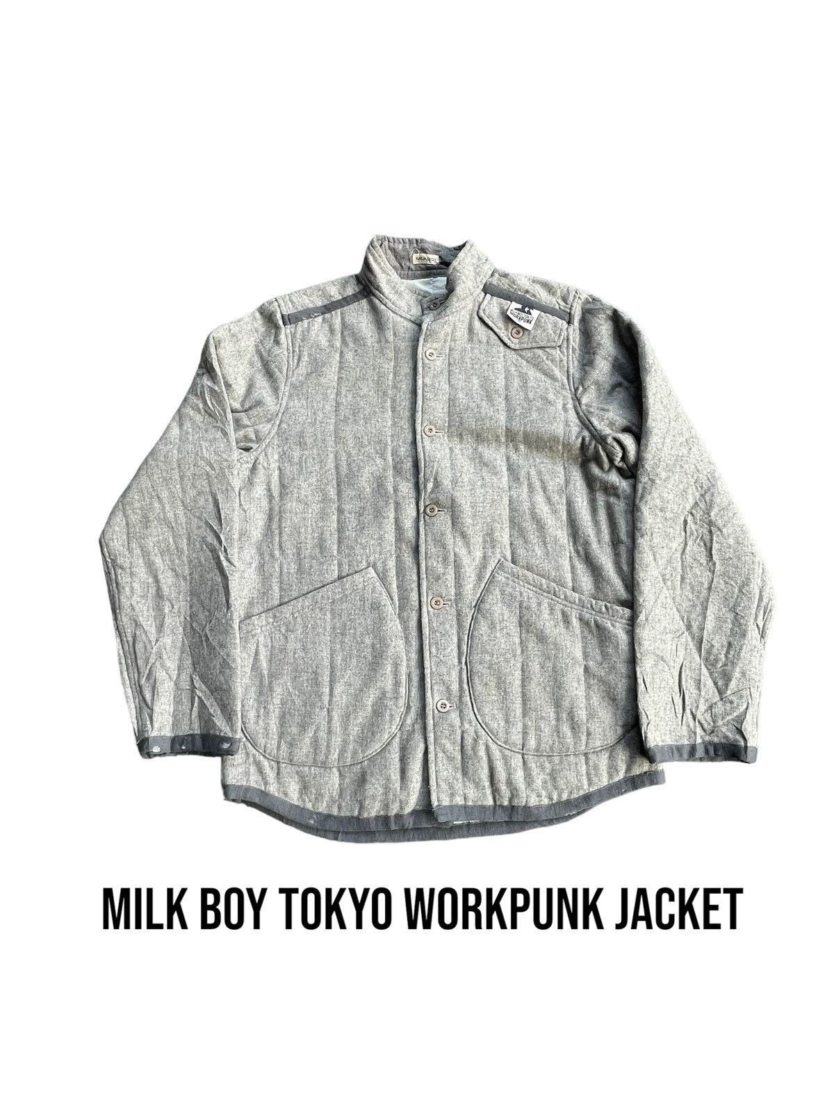 Japanese Brand Milk Boy Tokyo Work Punk Wool Jacket Size US M / EU 48-50 / 2 - 1 Thumbnail
