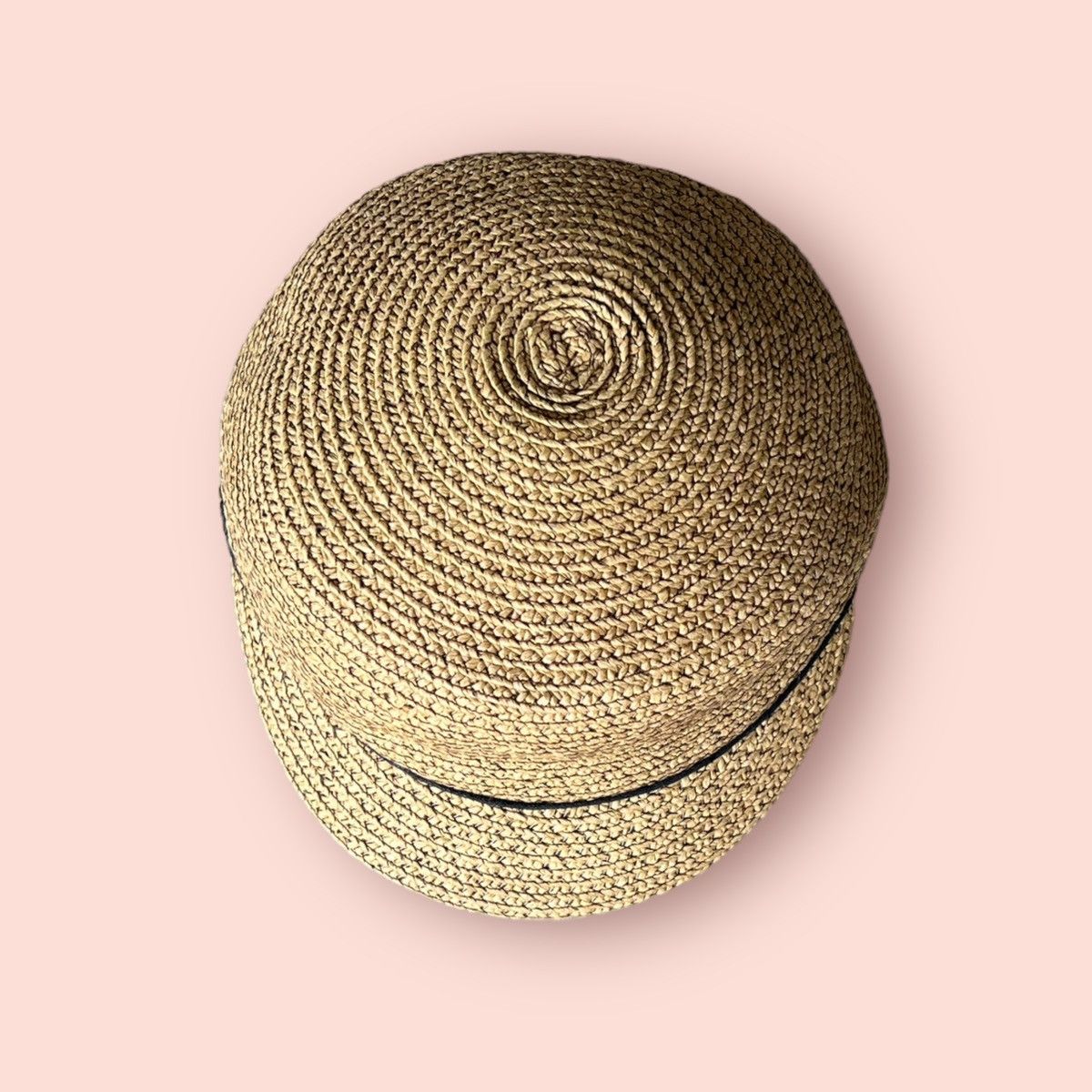 Japanese Brand RARE BACK NUMBER WEAVED STRAW BAKER BOY HAT Size ONE SIZE - 14 Thumbnail