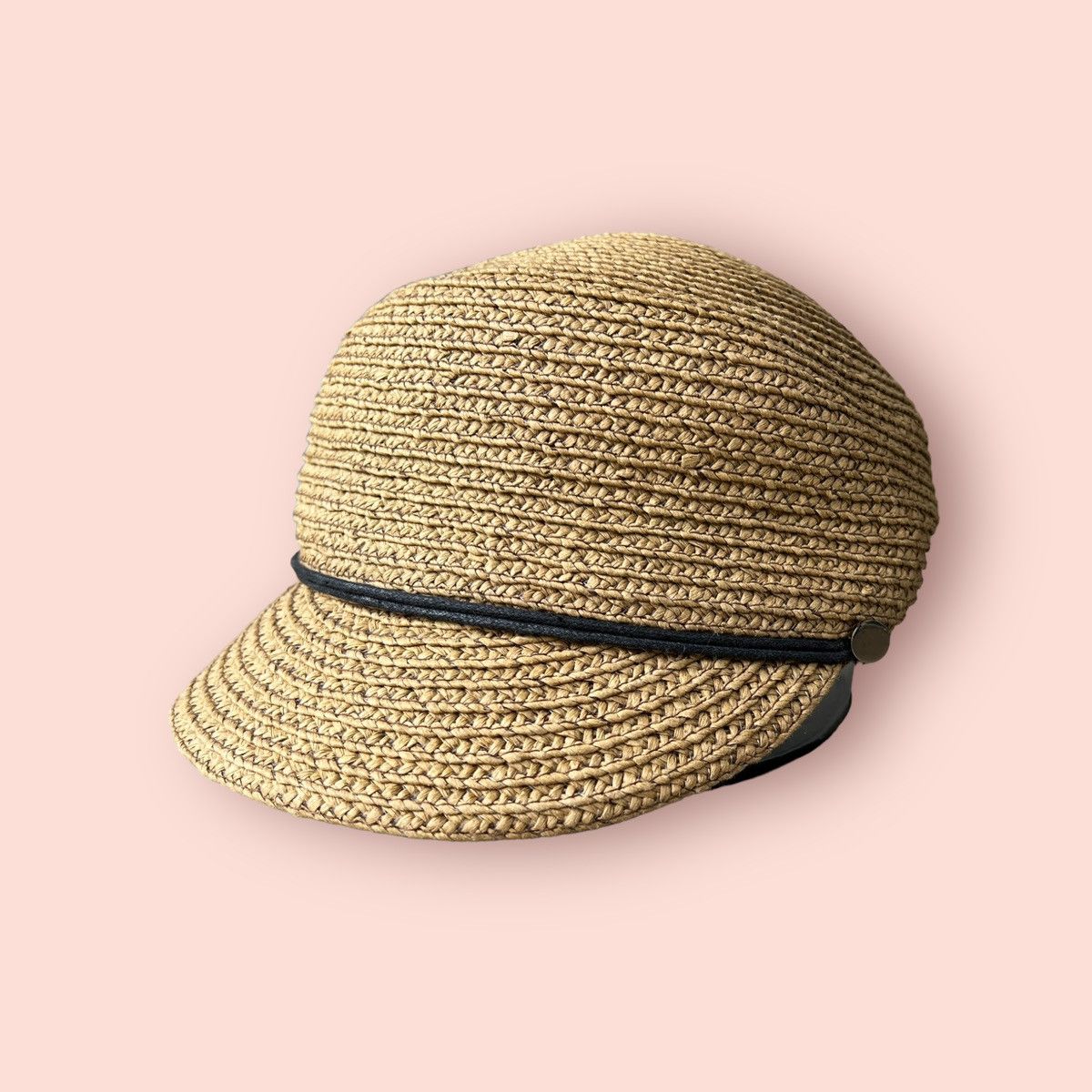 Japanese Brand RARE BACK NUMBER WEAVED STRAW BAKER BOY HAT Size ONE SIZE - 11 Thumbnail