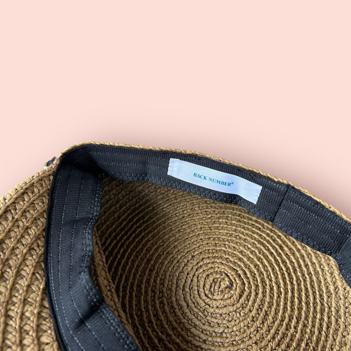 Japanese Brand RARE BACK NUMBER WEAVED STRAW BAKER BOY HAT Size ONE SIZE - 18 Thumbnail