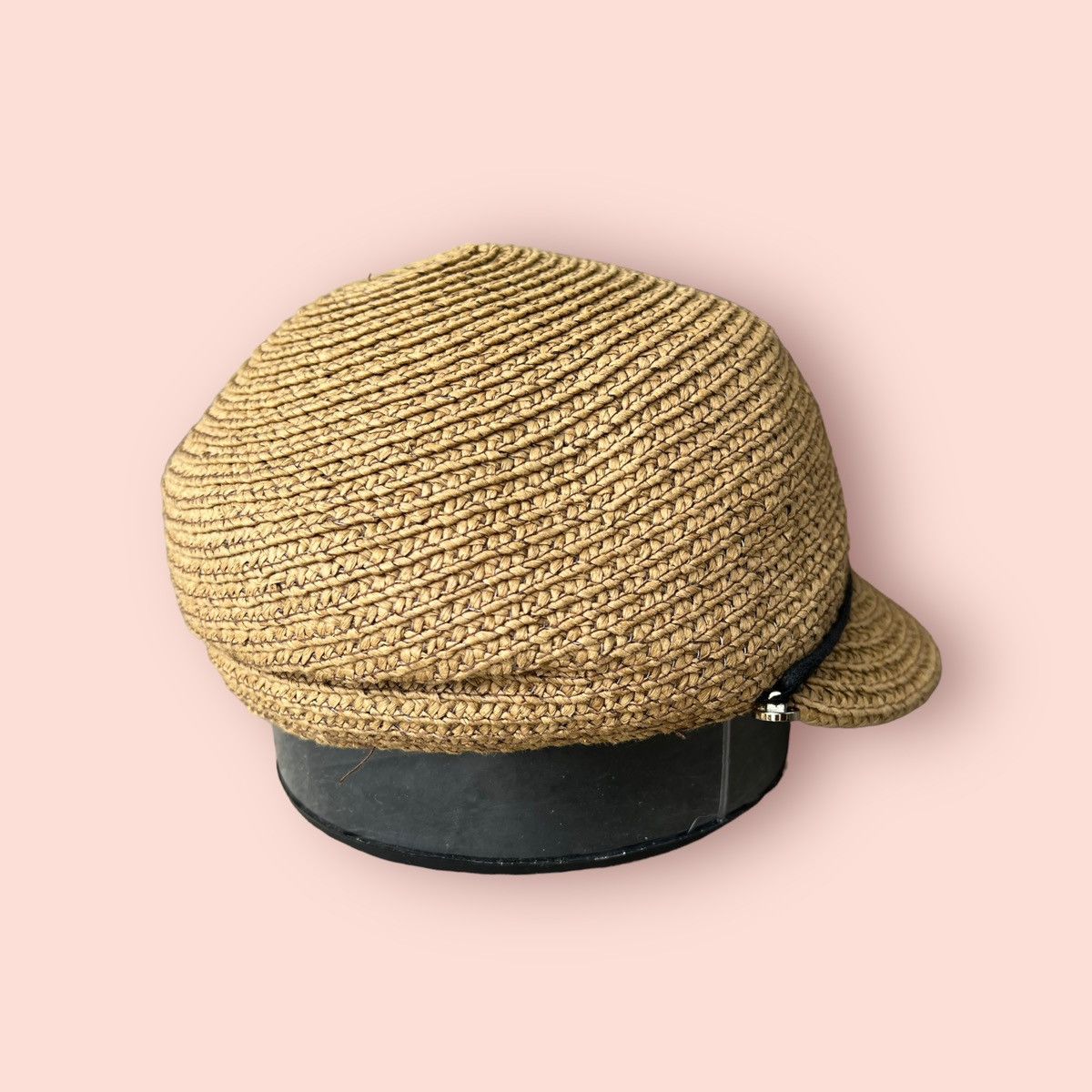 Japanese Brand RARE BACK NUMBER WEAVED STRAW BAKER BOY HAT Size ONE SIZE - 2 Thumbnail