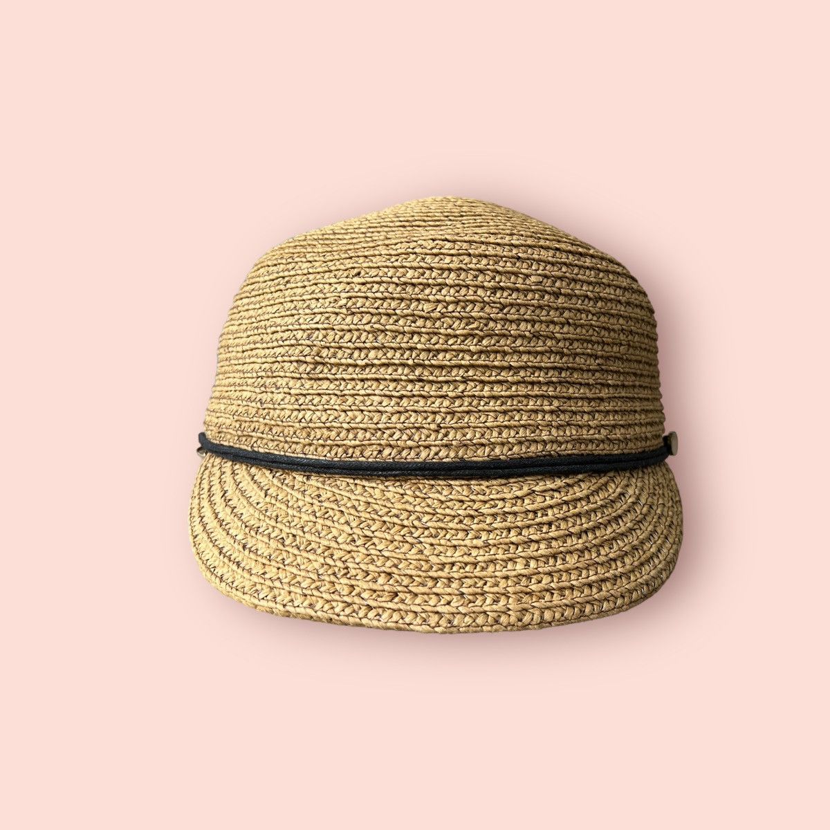 Japanese Brand RARE BACK NUMBER WEAVED STRAW BAKER BOY HAT Size ONE SIZE - 7 Thumbnail