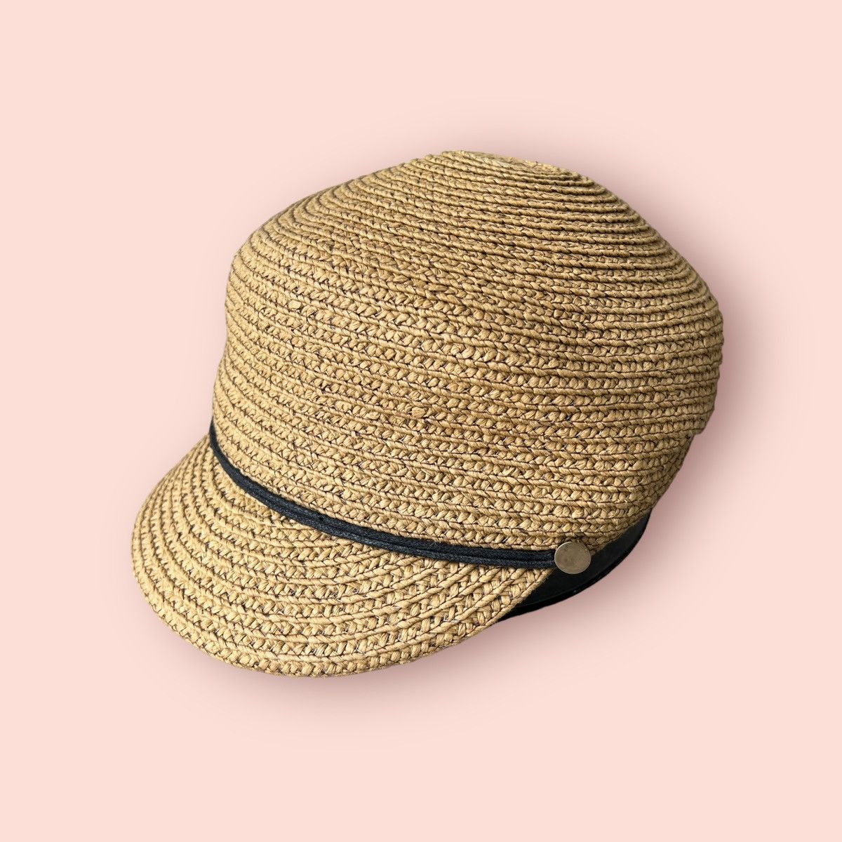 Japanese Brand RARE BACK NUMBER WEAVED STRAW BAKER BOY HAT Size ONE SIZE - 9 Thumbnail