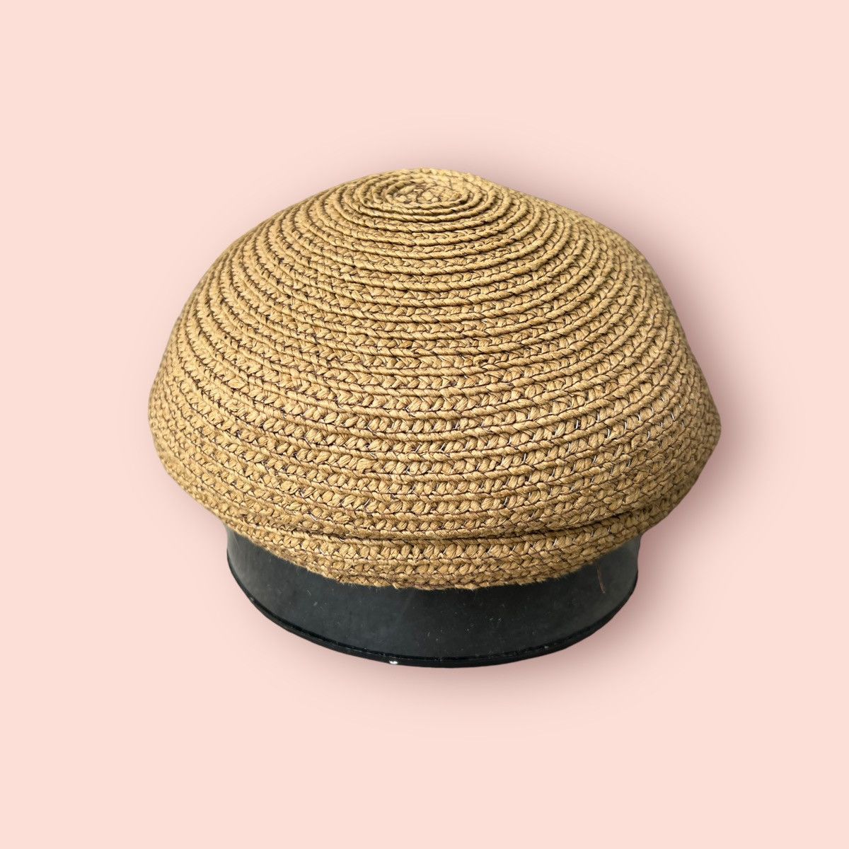 Japanese Brand RARE BACK NUMBER WEAVED STRAW BAKER BOY HAT Size ONE SIZE - 10 Thumbnail