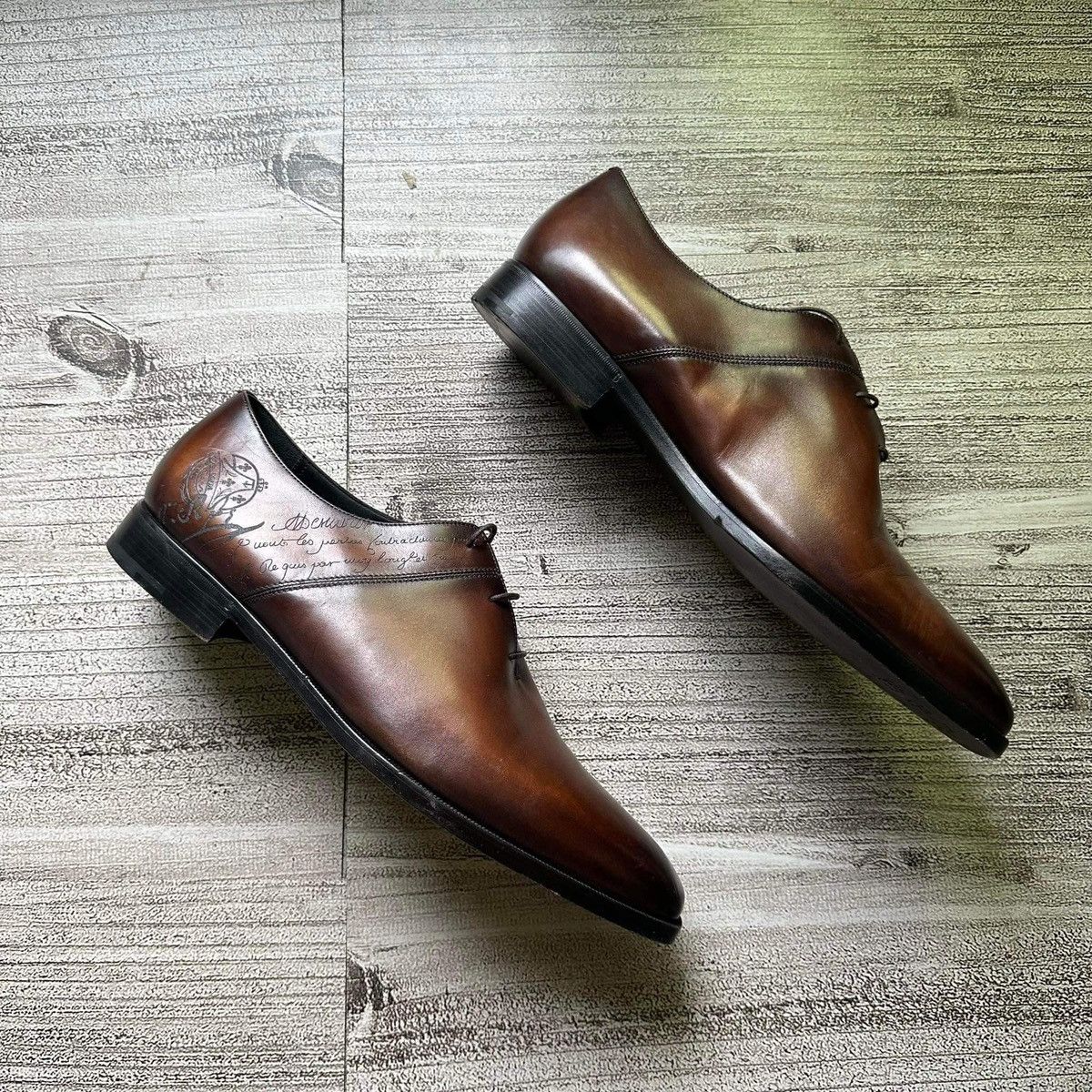 Berluti Berluti Scars Démesure Scritto Leather Oxford | Grailed