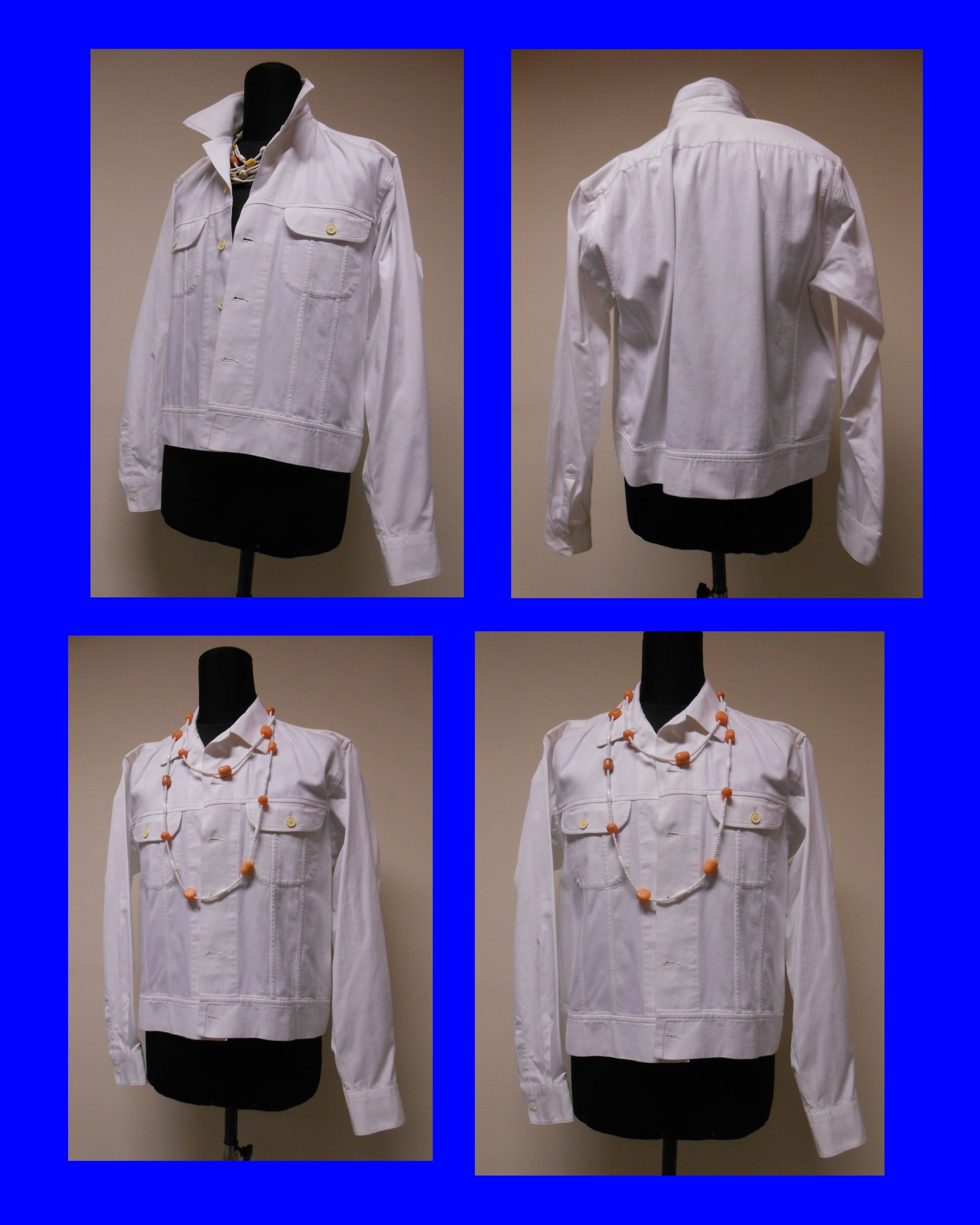 Comme des Garcons '90s LONG SLEEVE WHITE JACKET Size US M / EU 48-50 / 2 - 2 Thumbnail