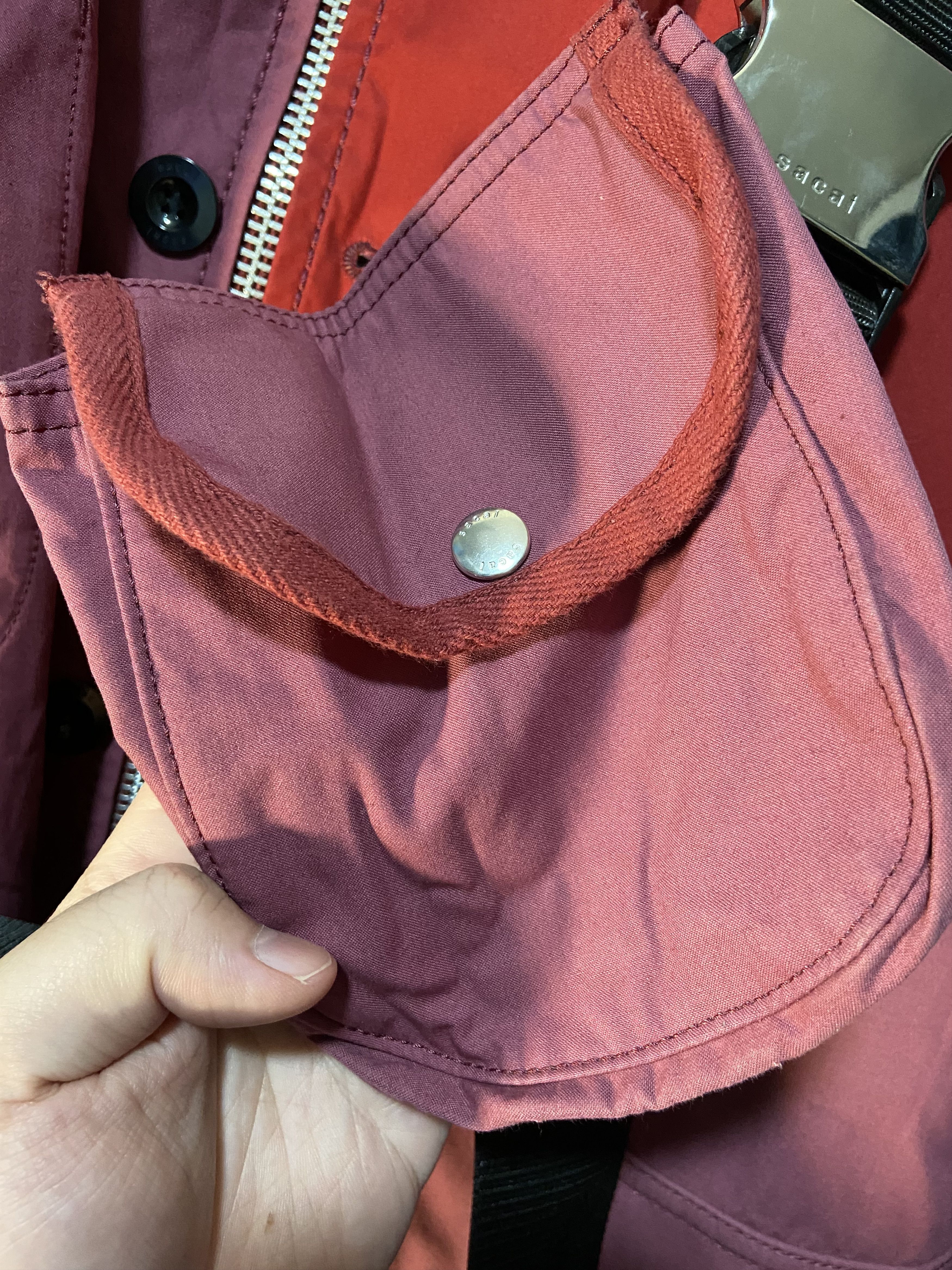 Sacai Sacai 20aw Burgundy Jacket Size US M / EU 48-50 / 2 - 3 Thumbnail