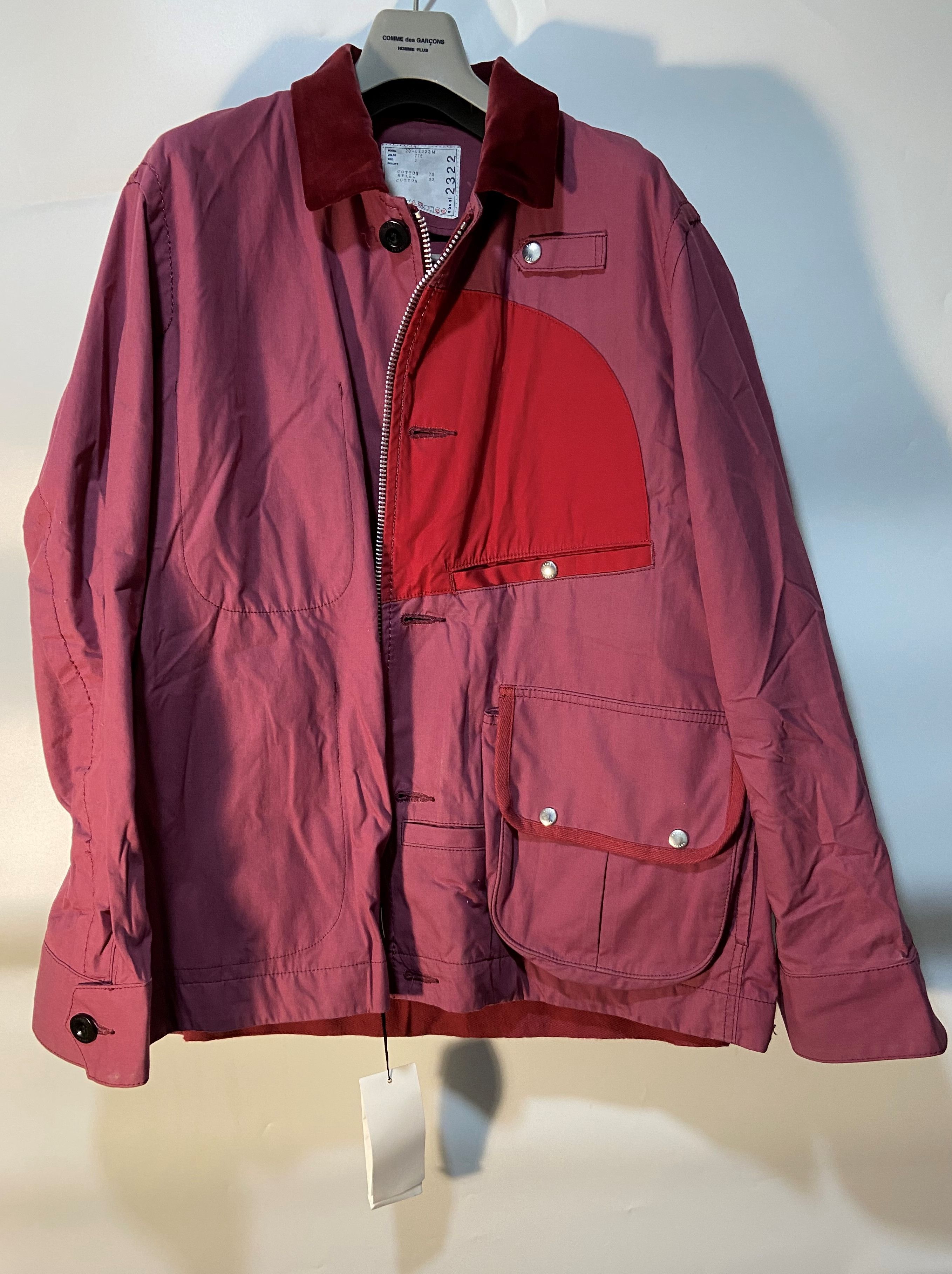 Sacai Sacai 20aw Burgundy Jacket Size US M / EU 48-50 / 2 - 6 Thumbnail