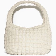 COS Quilted Oversized Shoulder Bag Off-white 100% Authentic