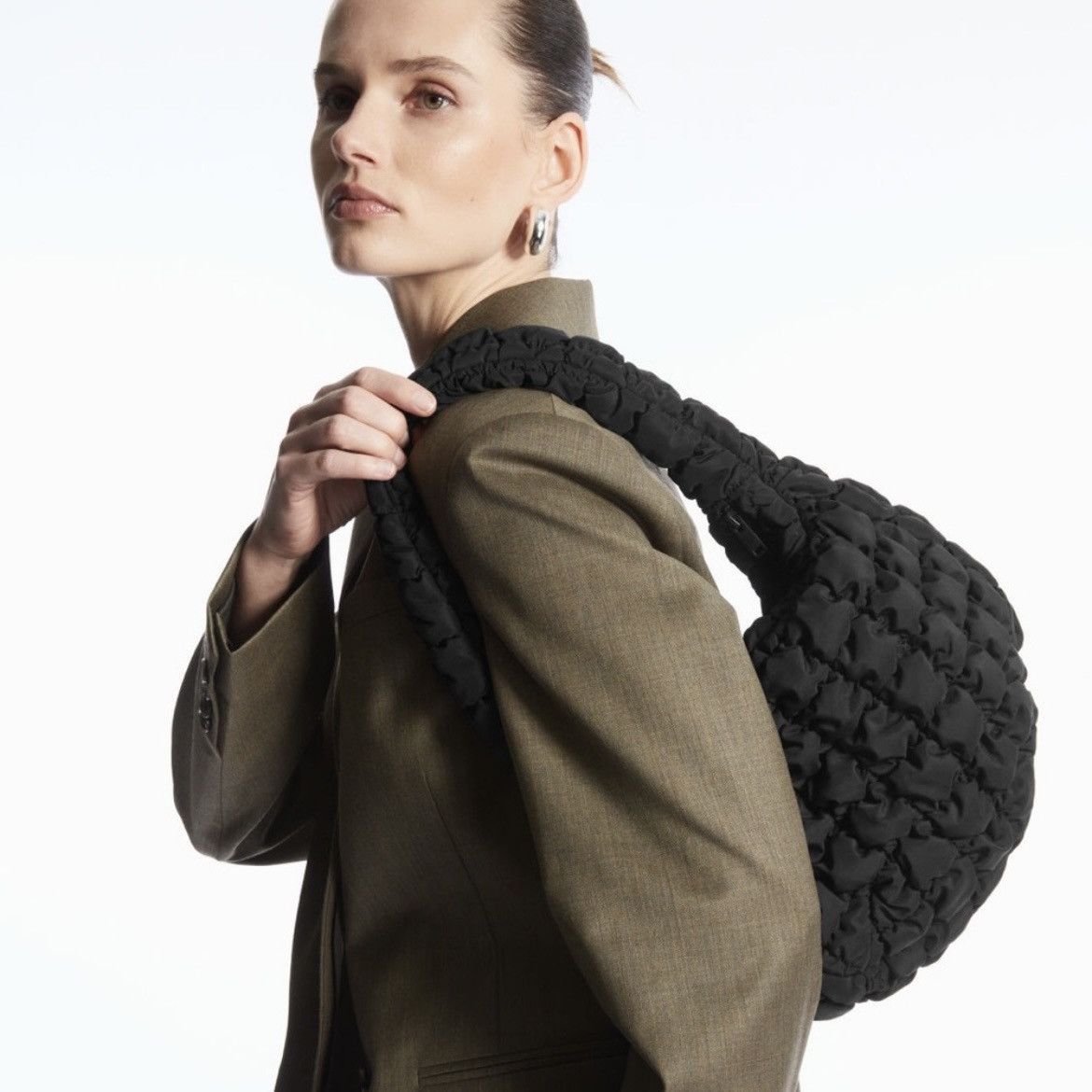 【COS】 Quilted Mini Bag : Light Green COS Quilted Mini Bag in Green | Lyst