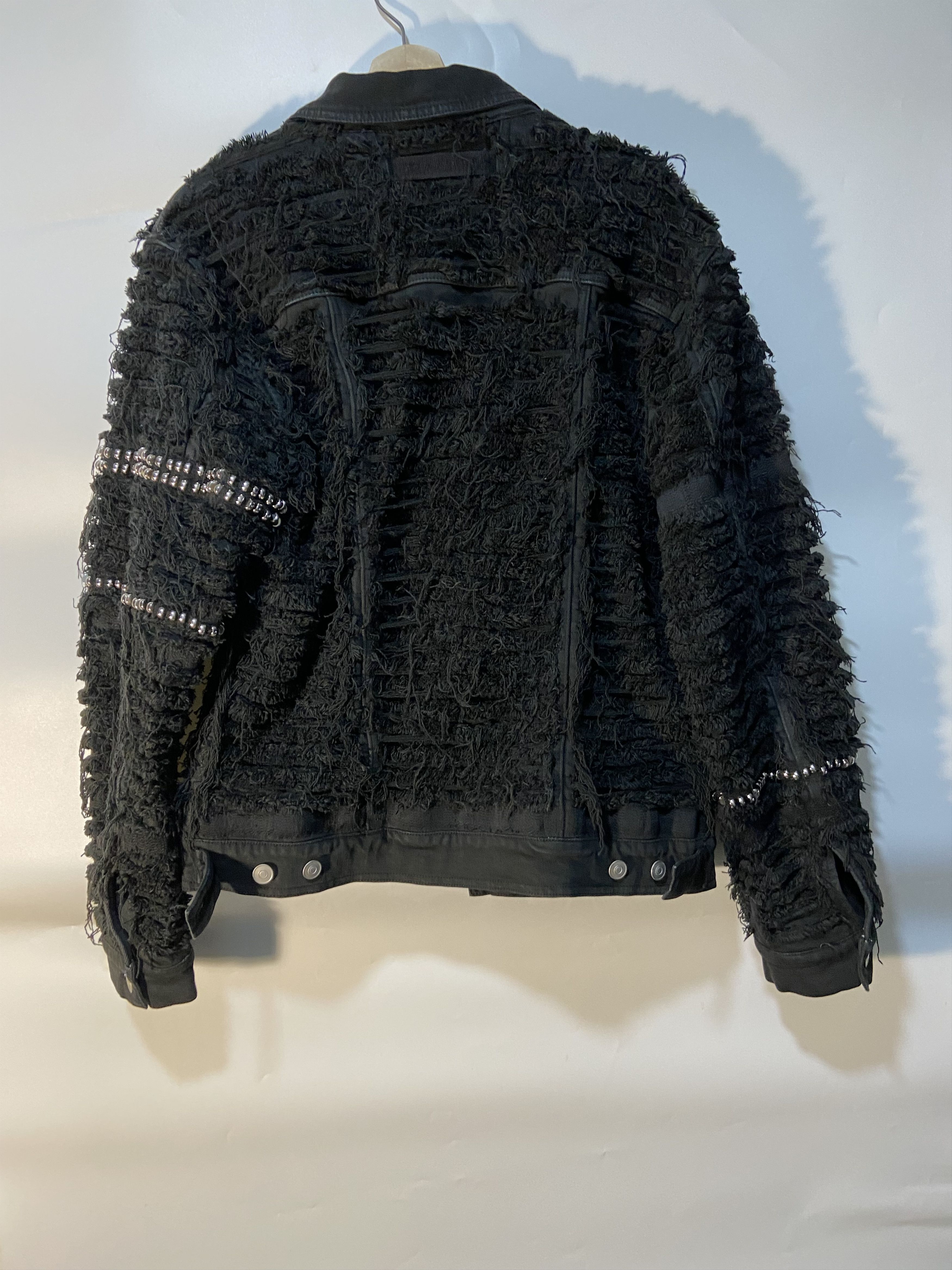 1017 ALYX 9SM 1017 A L Y X 9SM Black Shredded Denim Jacket Size US S / EU 44-46 / 1 - 3 Thumbnail