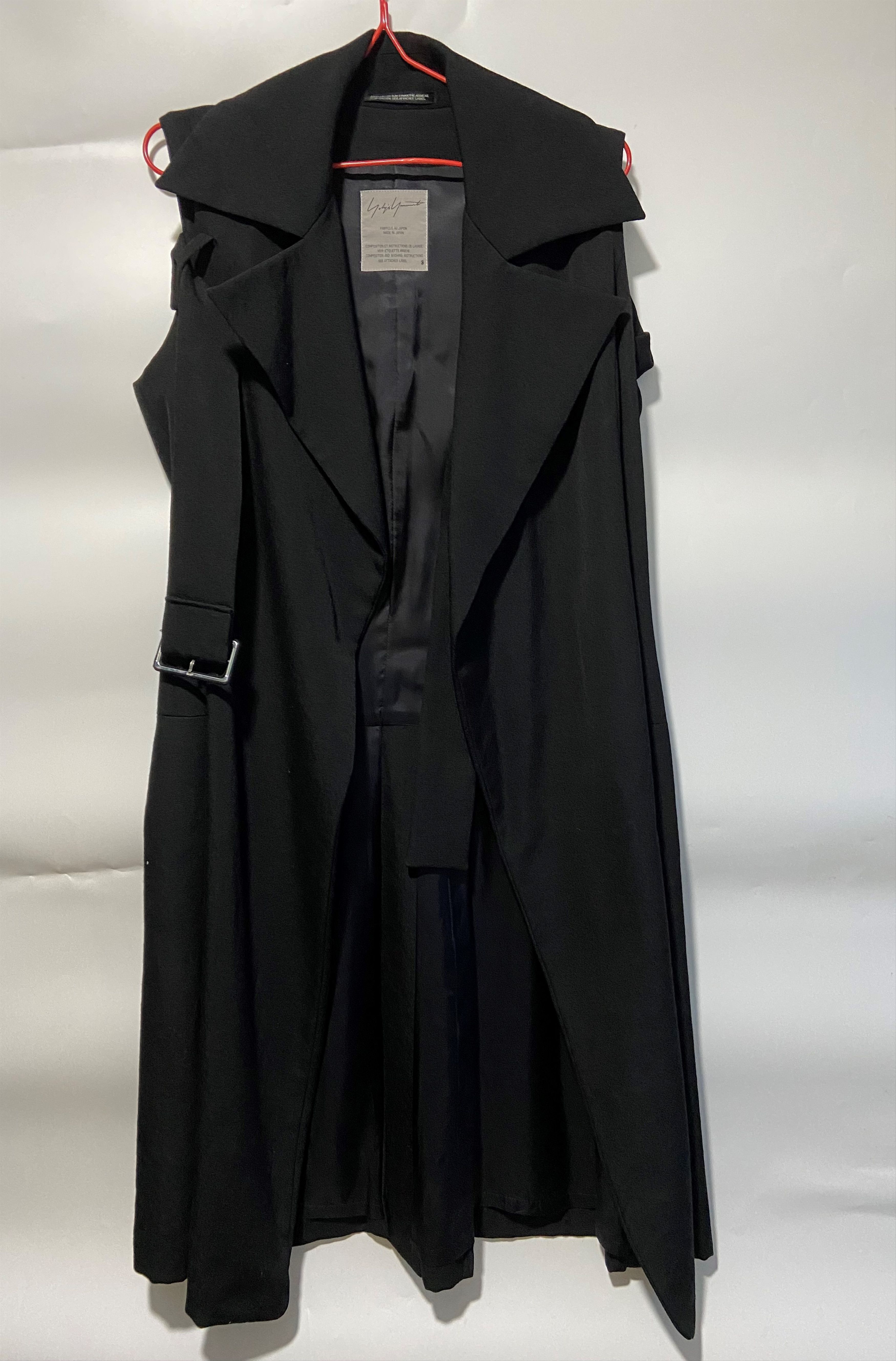 image of Yohji Yamamoto Femme Vest Coat in Black, Men's (Size Medium)