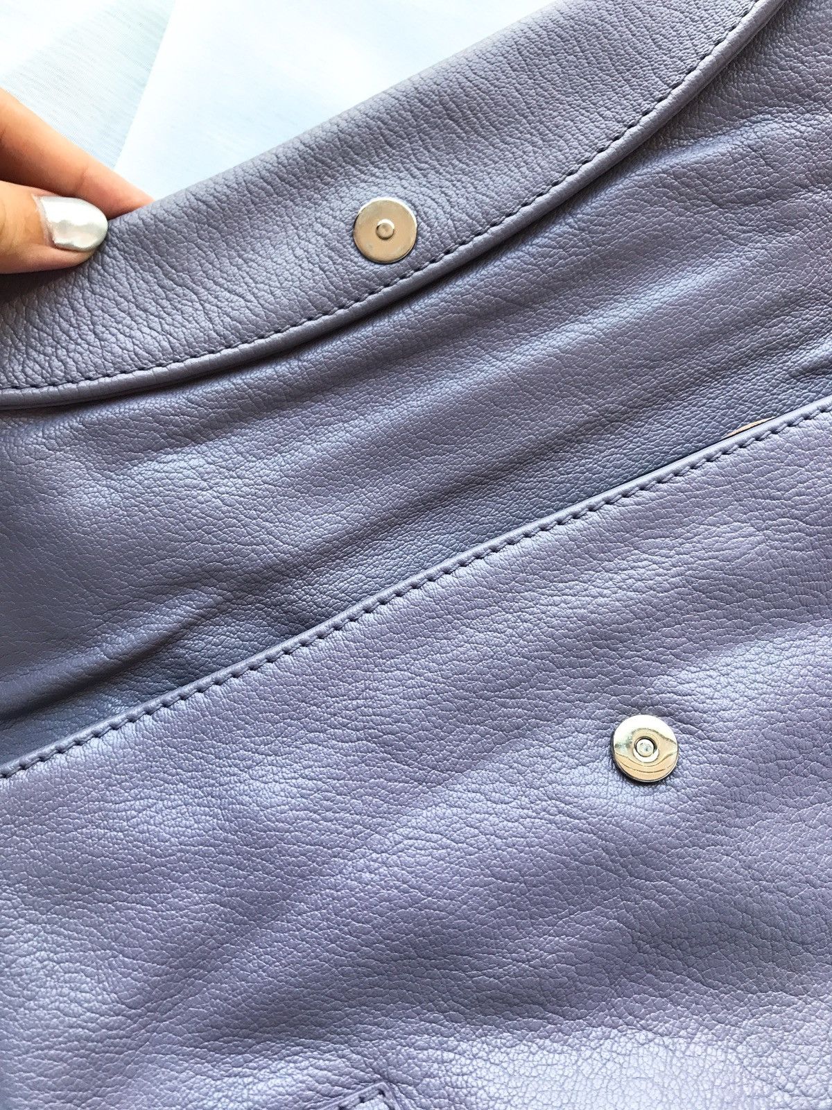 Balenciaga Balenciaga Lilac Big Studs City Envelope Clutch Bag Size ONE SIZE - 4 Thumbnail