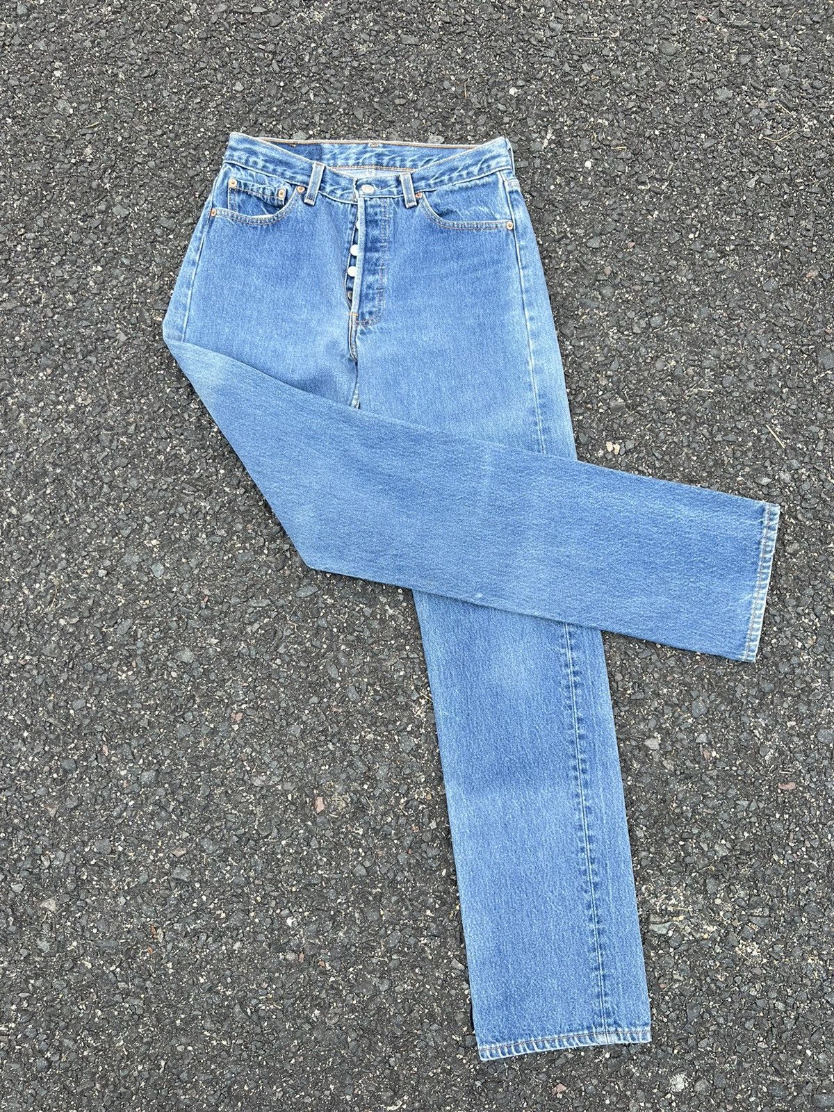 Levi's LEVIS 501 90's VINTAGE FADED COLOUR JEANS Size US 29 - 20 Thumbnail