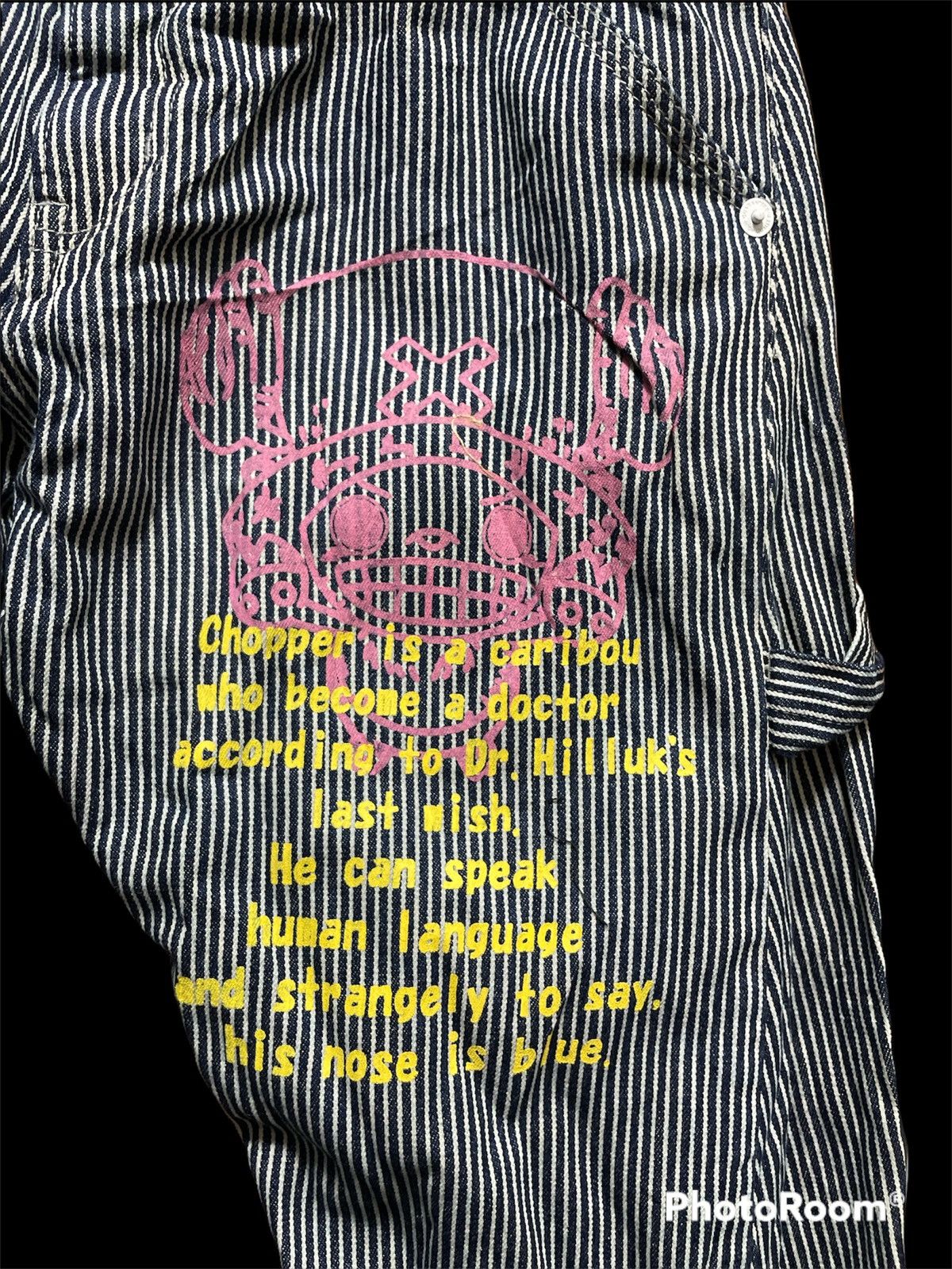 One Piece Rare Hickory Stripe One Piece Tony Chopper Pants Size US 33 - 2 Thumbnail