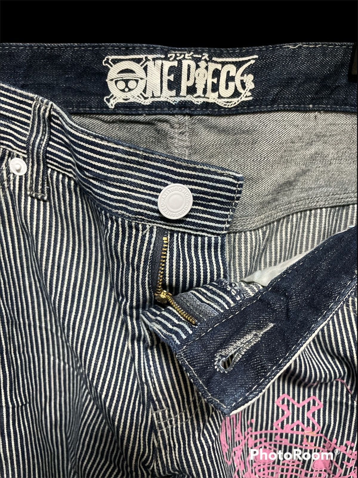 One Piece Rare Hickory Stripe One Piece Tony Chopper Pants Size US 33 - 5 Thumbnail