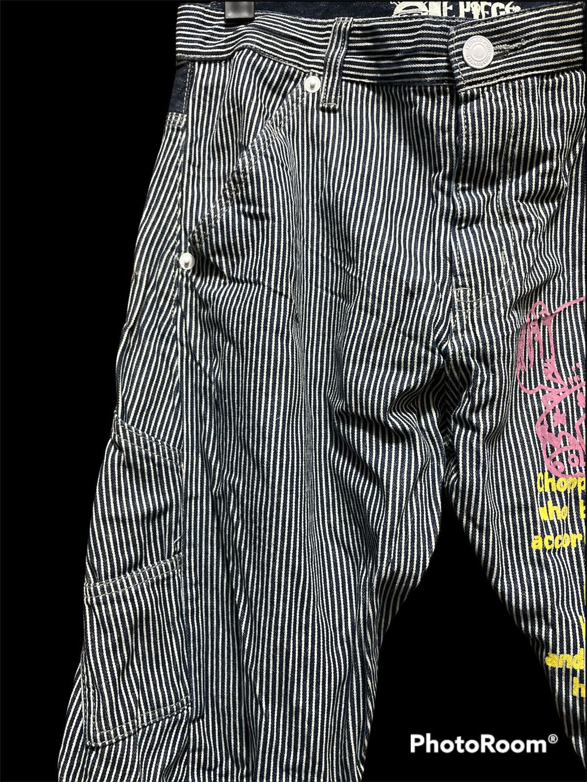 One Piece Rare Hickory Stripe One Piece Tony Chopper Pants Size US 33 - 4 Thumbnail