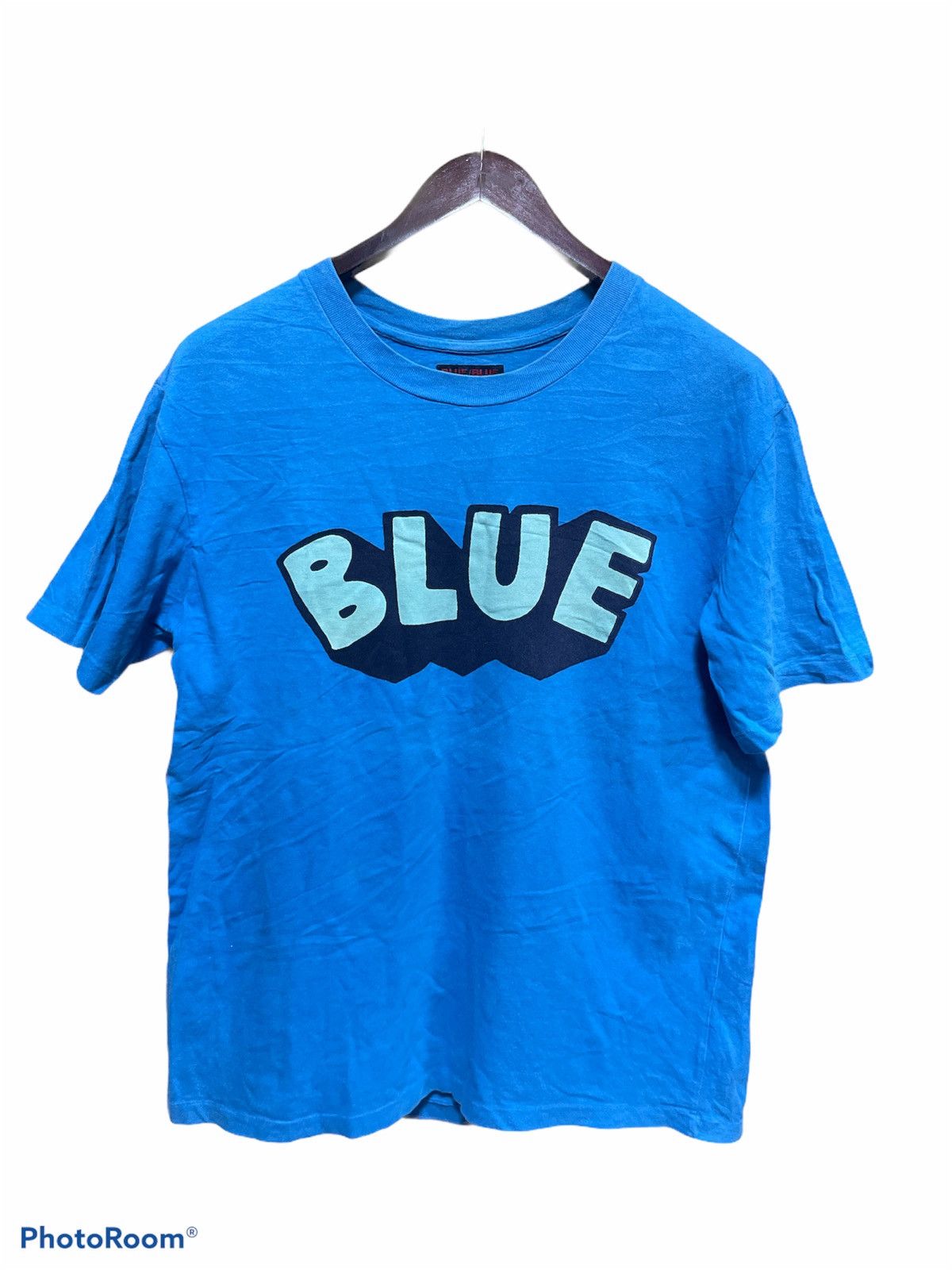 Blue Blue Japan × Japanese Brand Rare Blue Blue T shirt Spell Out Size US L / EU 52-54 / 3 - 1 Thumbnail