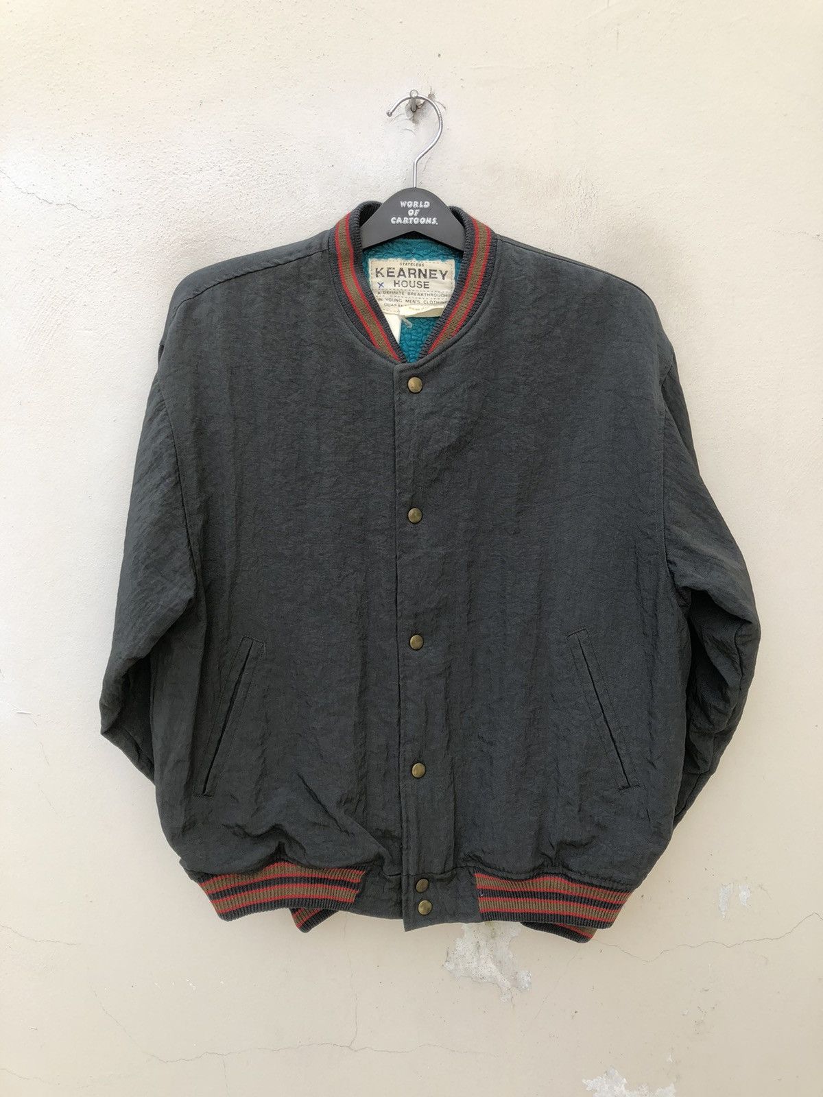 Japanese Brand × Vintage Vintage 90s Kearney House Japan Fleece Line Bomber Jacket Size US L / EU 52-54 / 3 - 12 Thumbnail