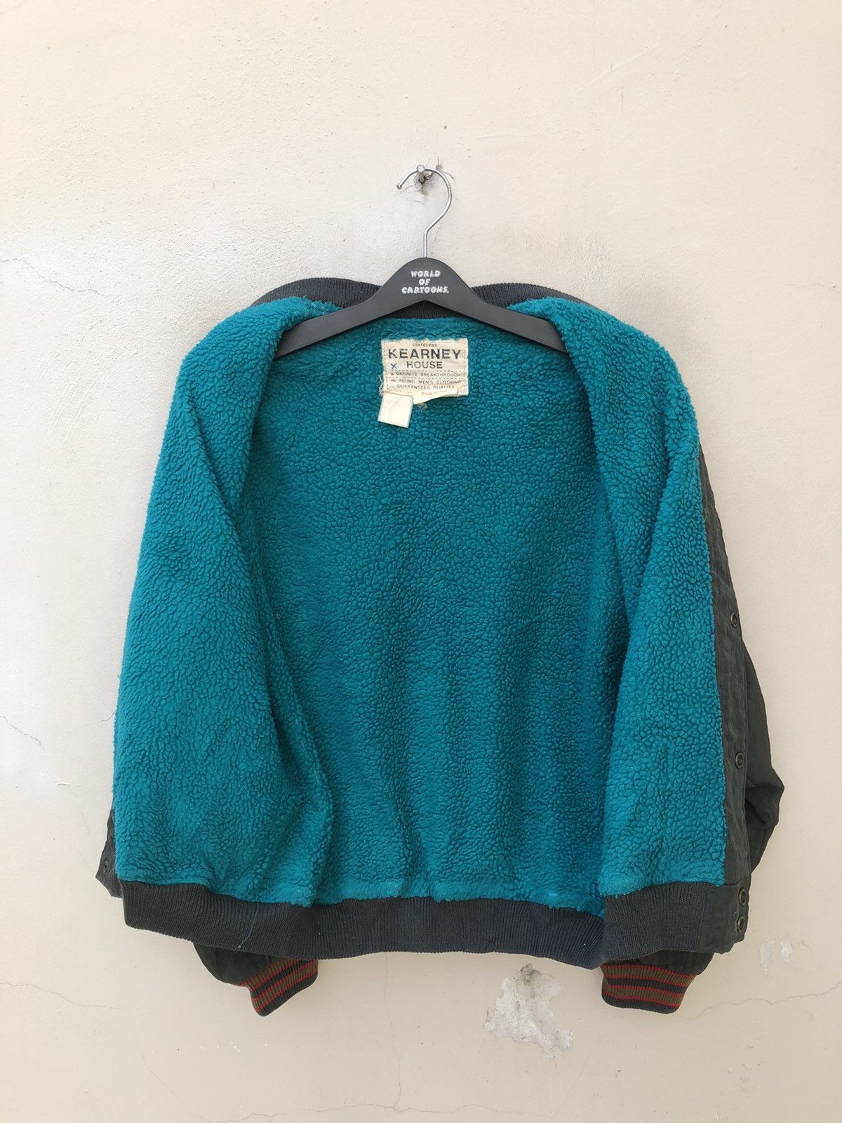 Japanese Brand × Vintage Vintage 90s Kearney House Japan Fleece Line Bomber Jacket Size US L / EU 52-54 / 3 - 13 Thumbnail