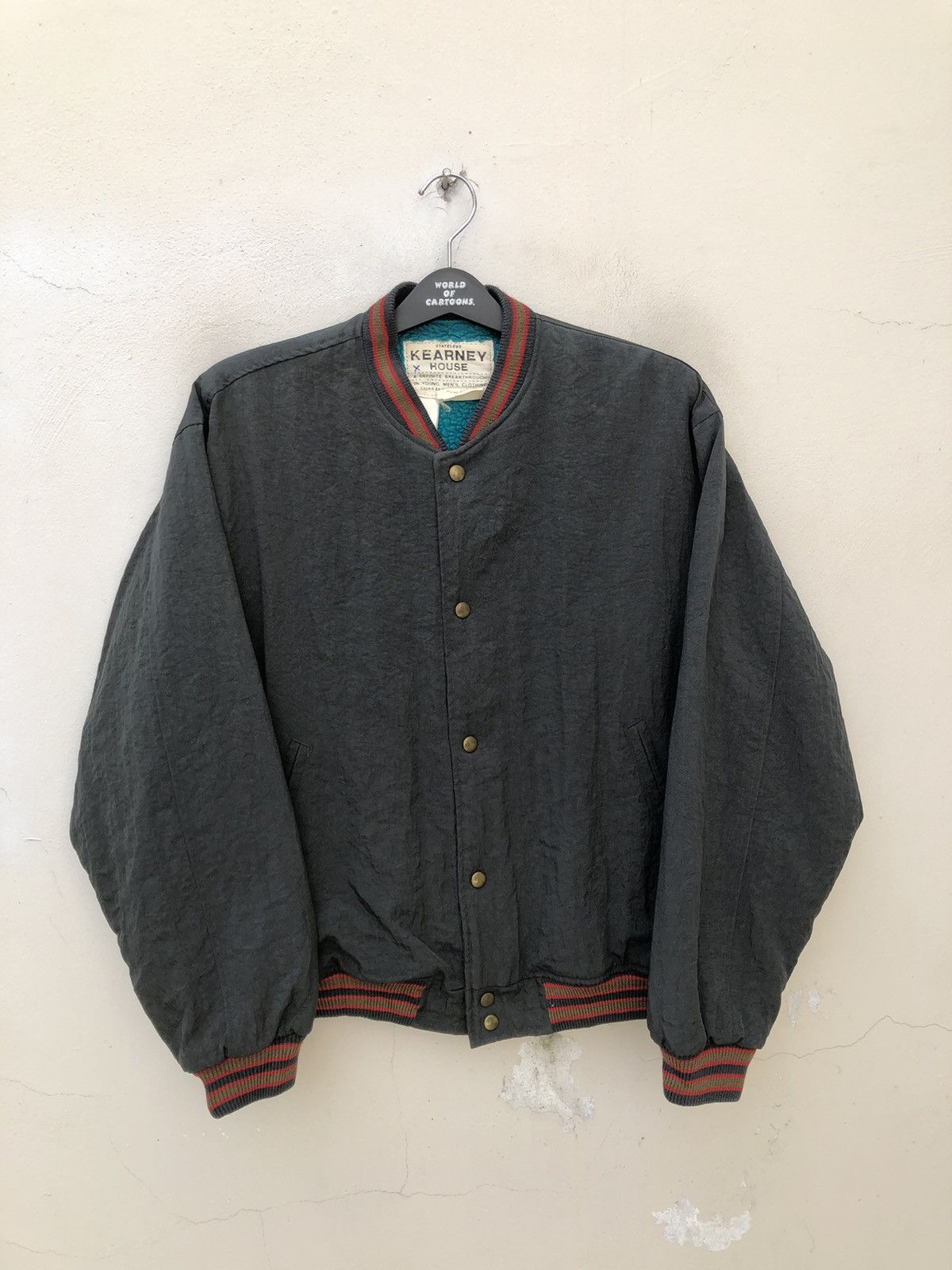 Japanese Brand × Vintage Vintage 90s Kearney House Japan Fleece Line Bomber Jacket Size US L / EU 52-54 / 3 - 8 Thumbnail