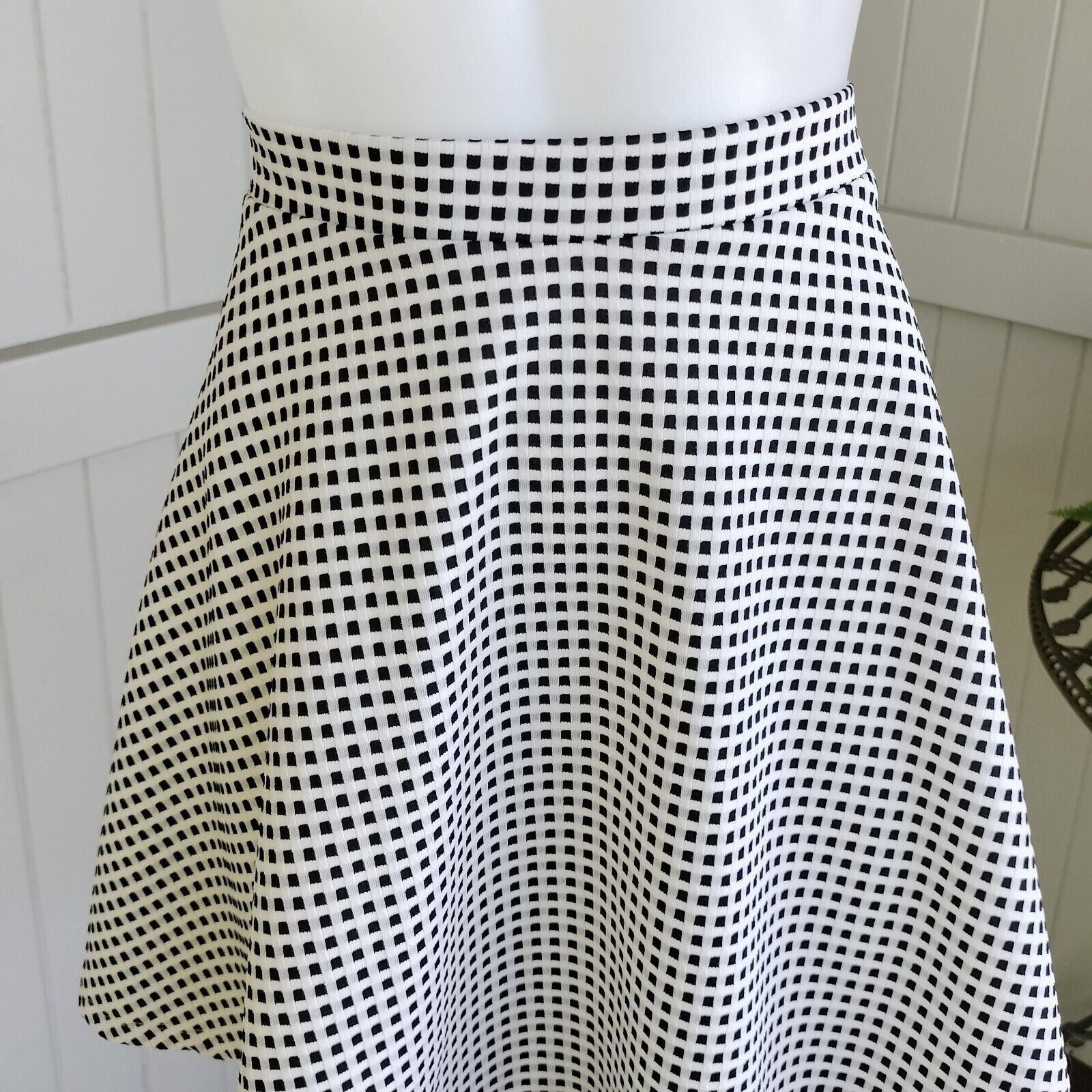 Designer Dotti Skirt High Waist Gingham Check Fit & Flare Clueless Size 27" / US 4 / IT 40 - 4 Thumbnail