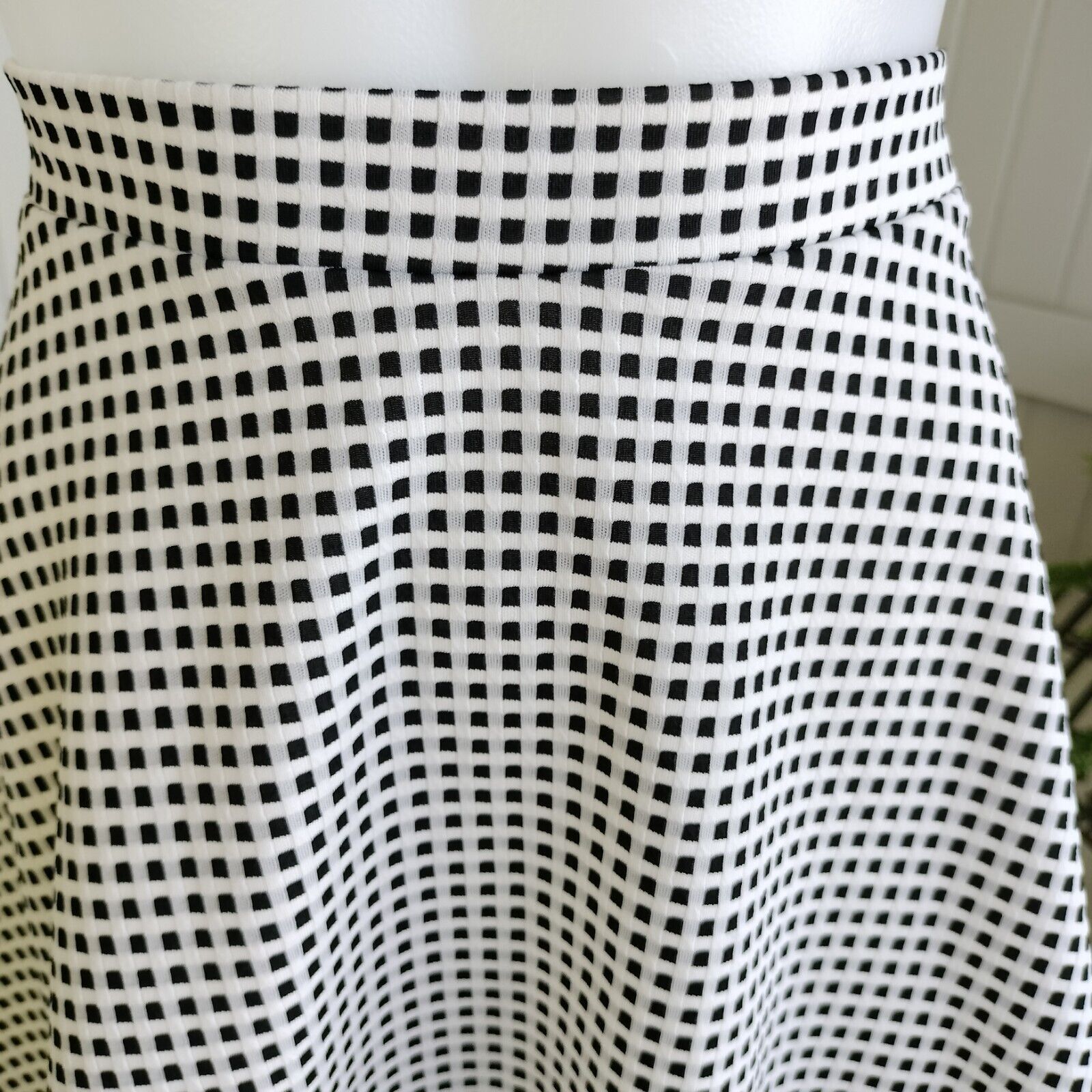 Designer Dotti Skirt High Waist Gingham Check Fit & Flare Clueless Size 27" / US 4 / IT 40 - 5 Thumbnail