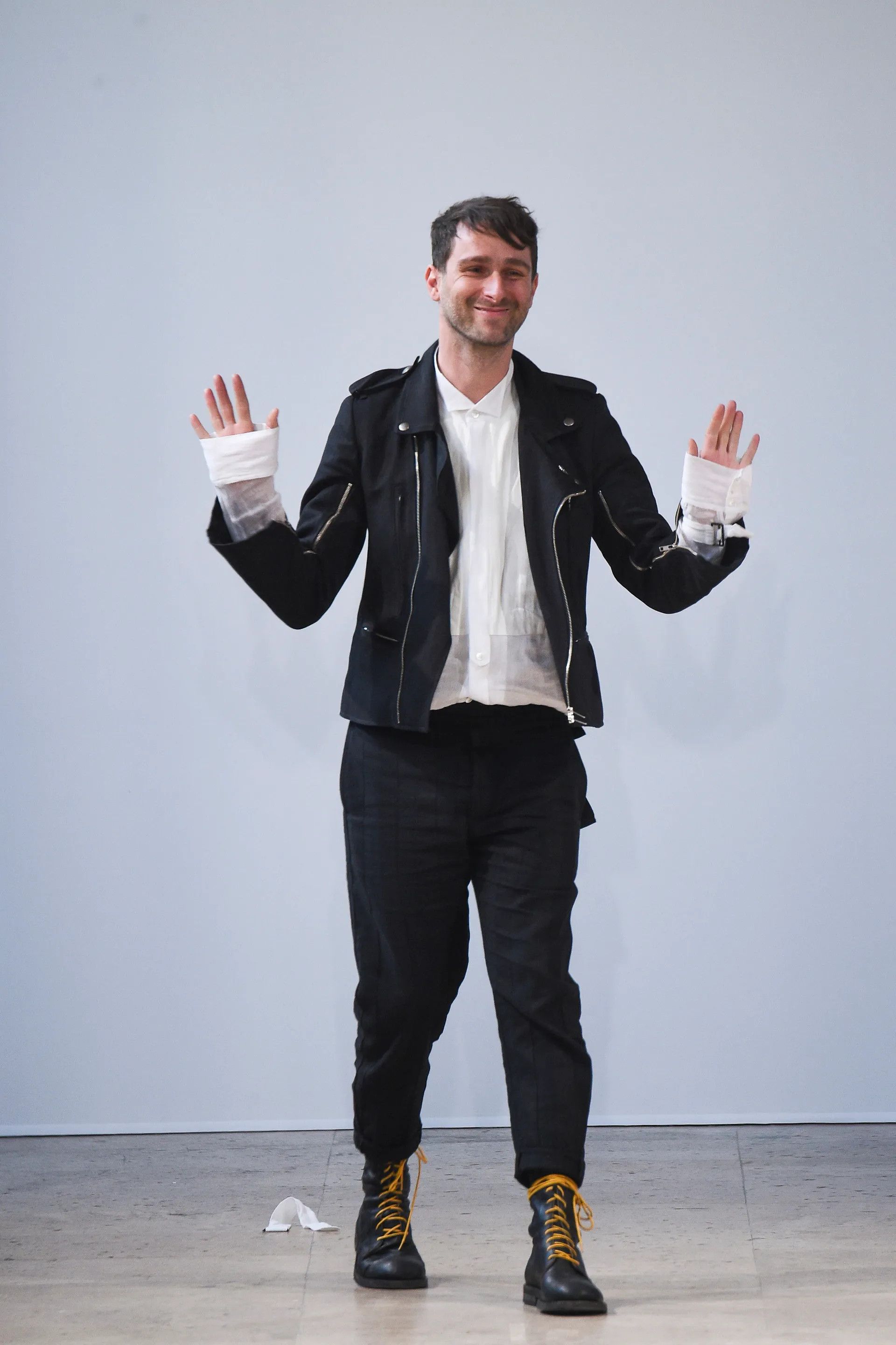 image of Ann Demeulemeester Rider Jacket in Black, Men's (Size Medium)