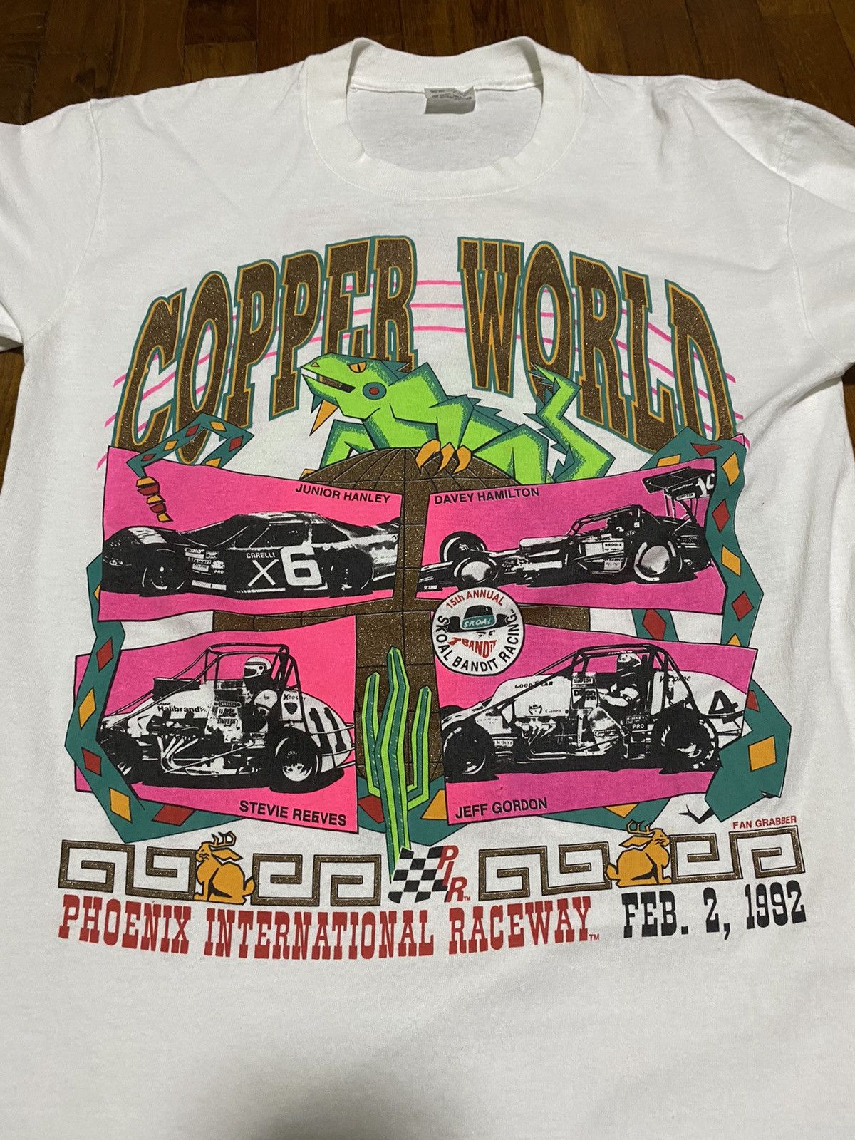 Vintage RARE Vintage '92 Copper World Pheonix Jeff Gordan Racing Tee Size US M / EU 48-50 / 2 - 18 Thumbnail
