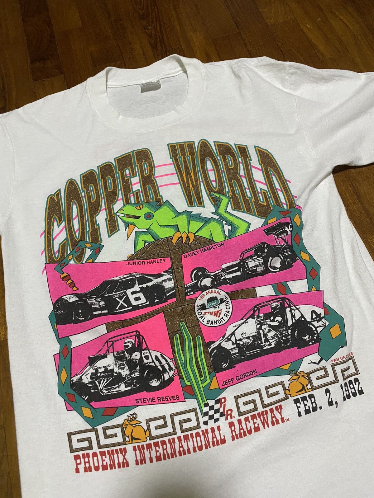 Vintage RARE Vintage '92 Copper World Pheonix Jeff Gordan Racing Tee Size US M / EU 48-50 / 2 - 1 Thumbnail