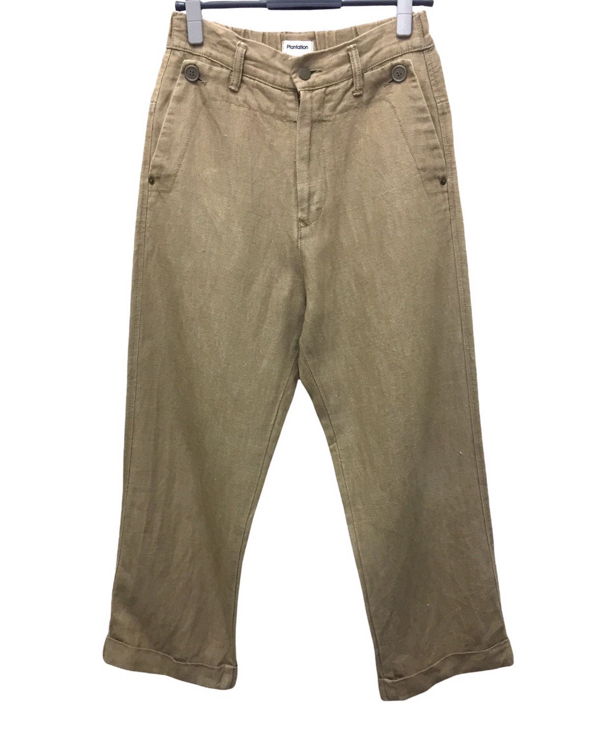 image of Vintage Plantation By Issey Miyake Wide Pants in Beige, Men's (Size 32)