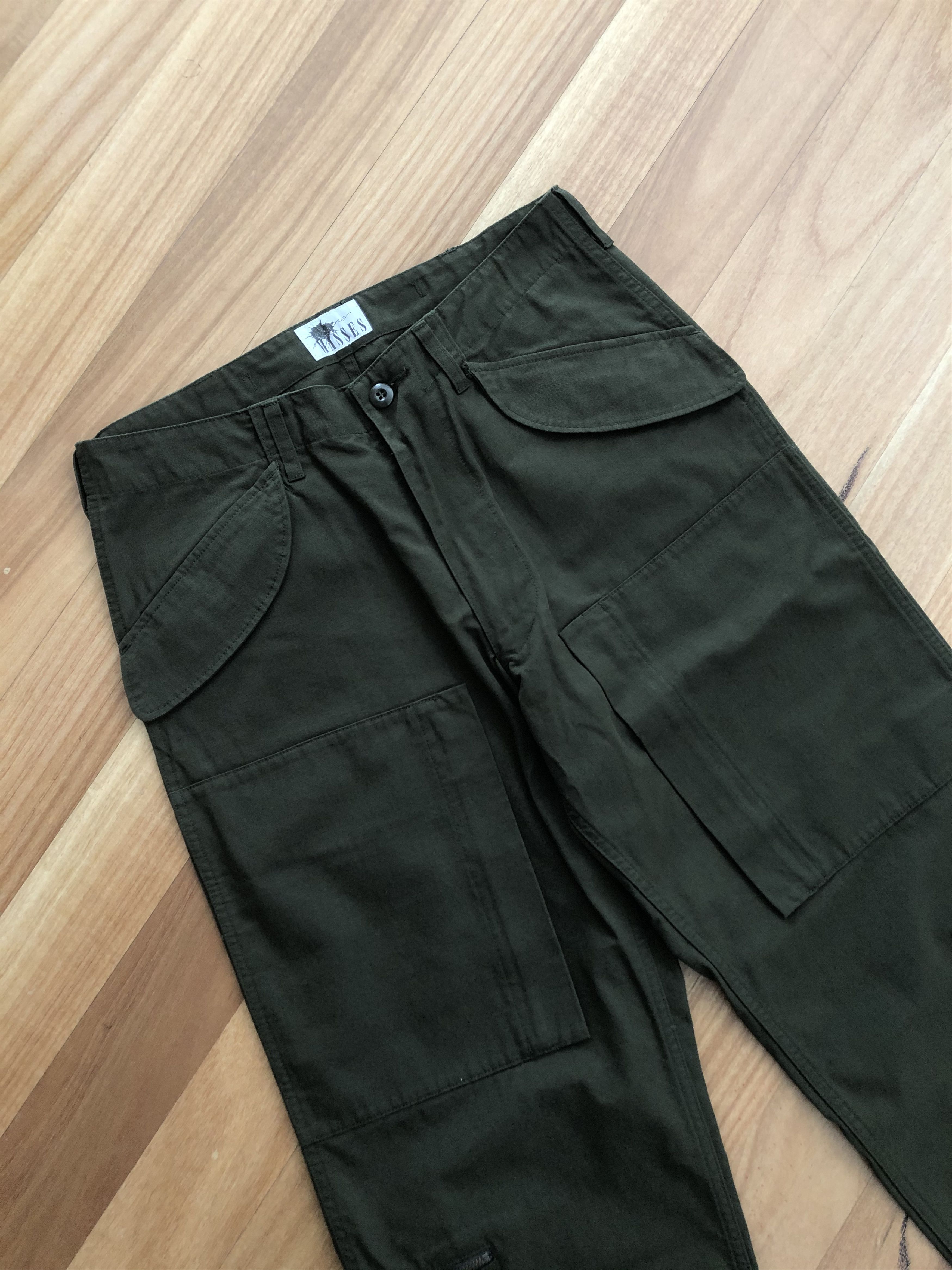 image of At Last Co x Tenderloin Masses Parachute Pants - Olive, Men's (Size 34)