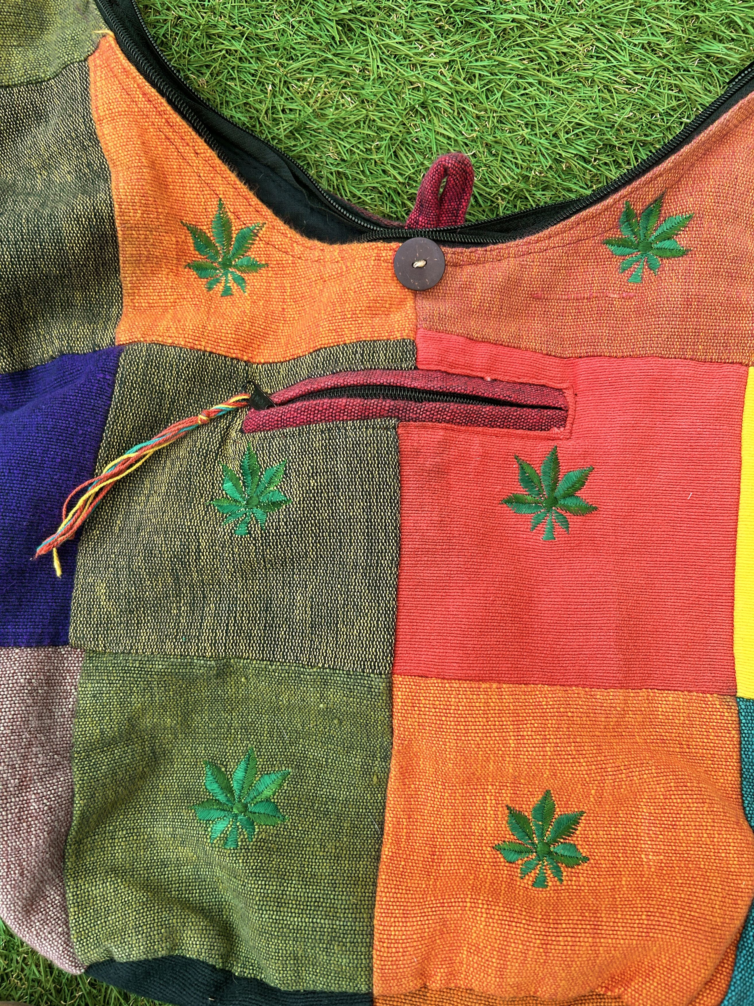 Japanese Brand × Vintage Vintage Y2K Cotton Weed Drugs Bag With Pockets Streetwear Size ONE SIZE - 5 Thumbnail
