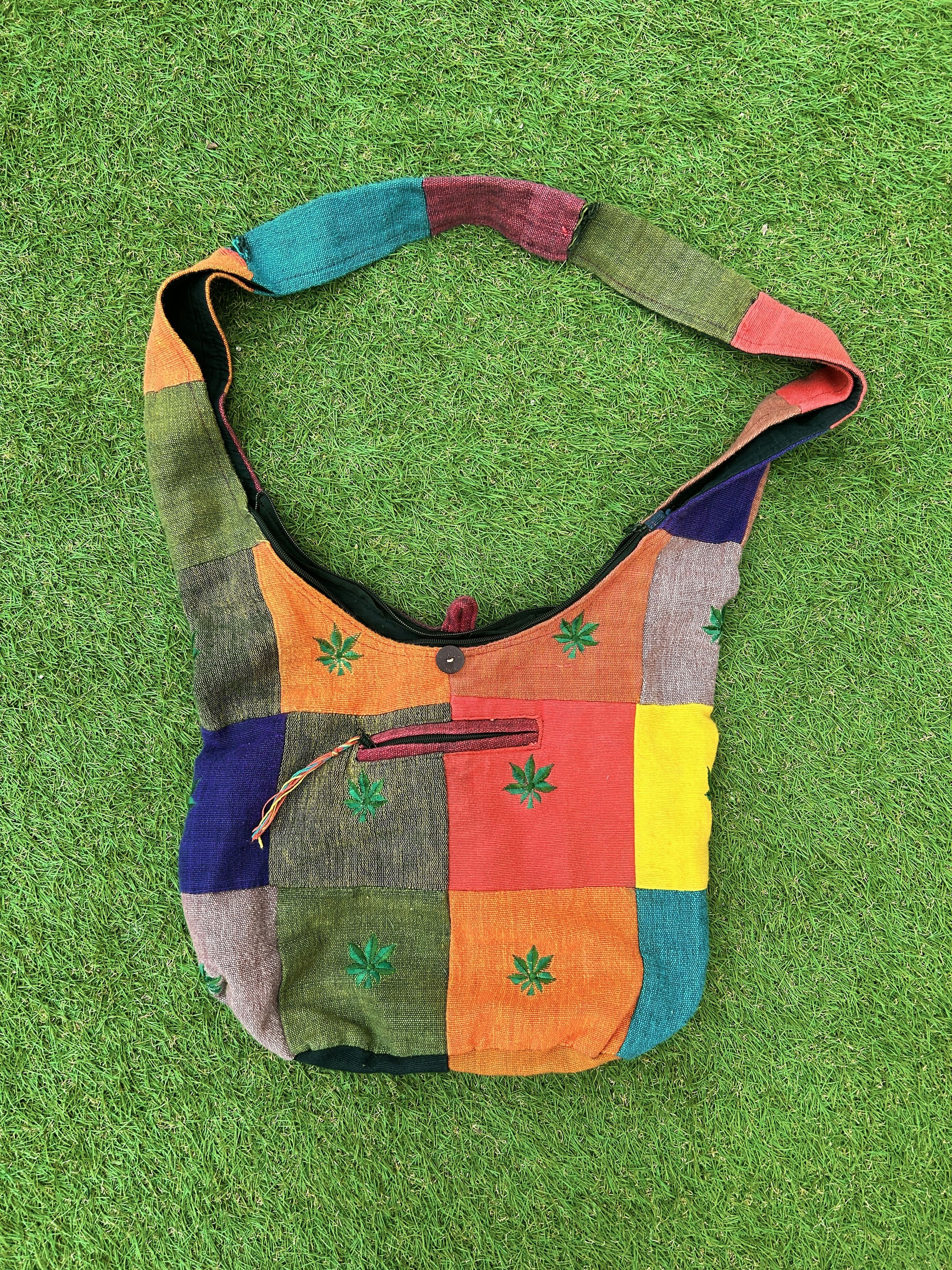 Japanese Brand × Vintage Vintage Y2K Cotton Weed Drugs Bag With Pockets Streetwear Size ONE SIZE - 1 Thumbnail