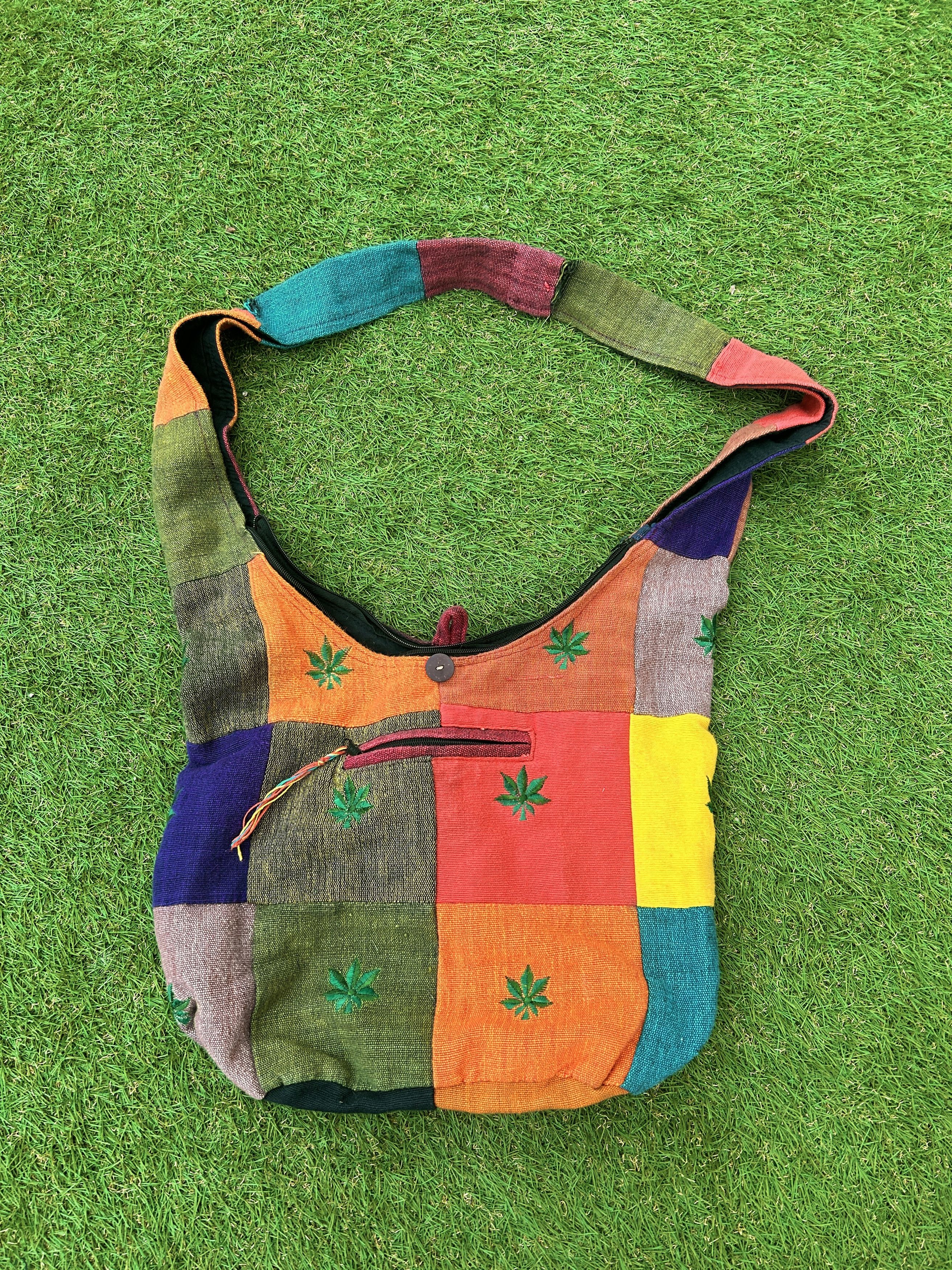 Japanese Brand × Vintage Vintage Y2K Cotton Weed Drugs Bag With Pockets Streetwear Size ONE SIZE - 2 Thumbnail