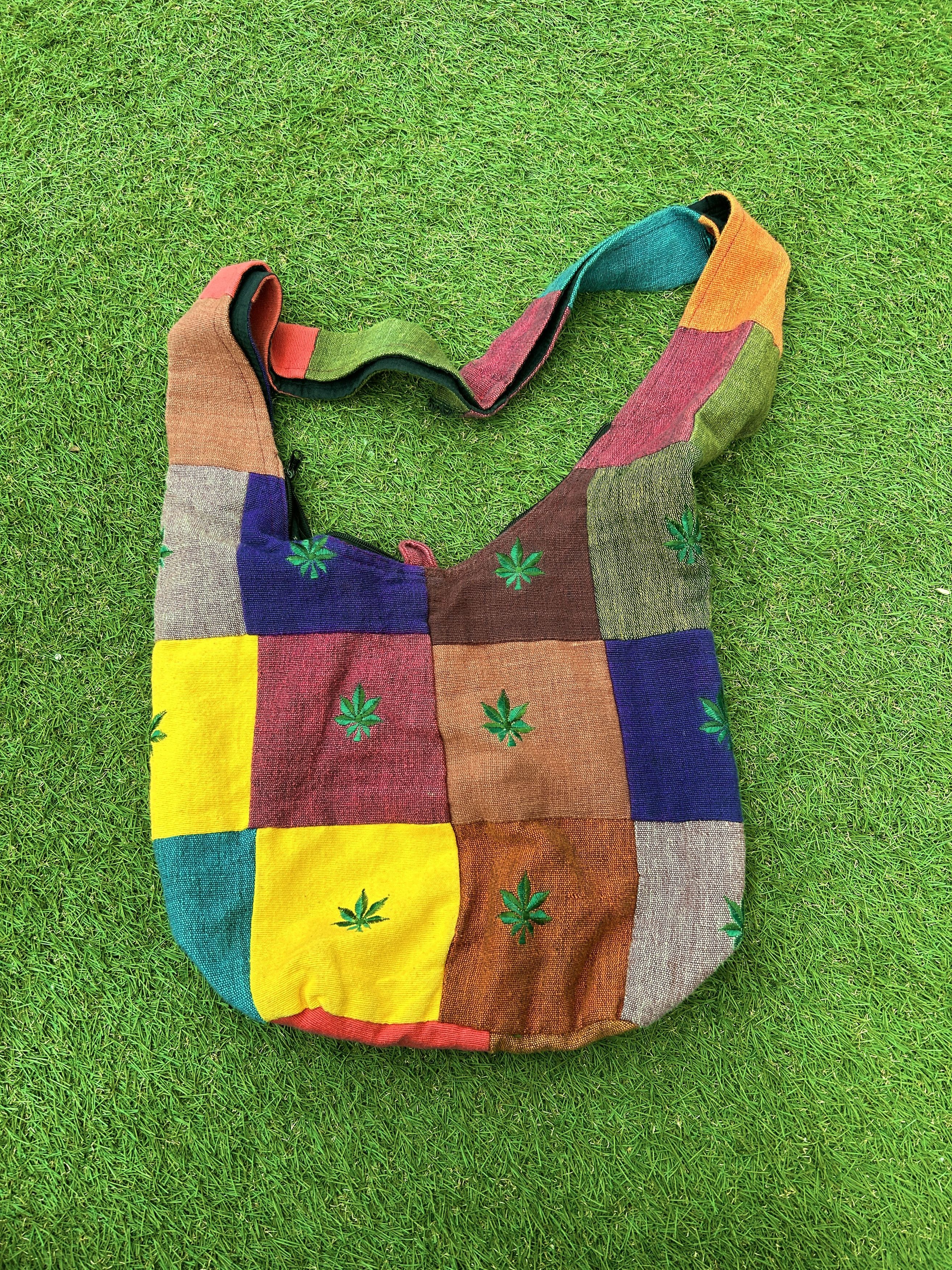 Japanese Brand × Vintage Vintage Y2K Cotton Weed Drugs Bag With Pockets Streetwear Size ONE SIZE - 7 Thumbnail